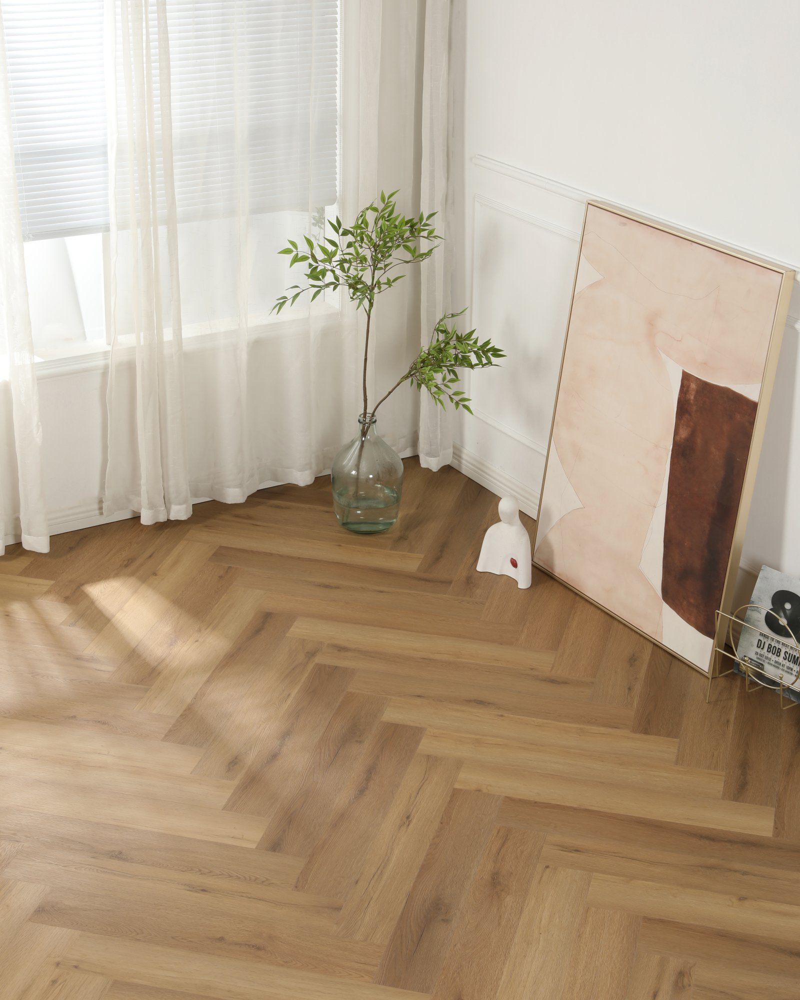 Klick Vinyl Fischgräte Eiche natur – Herringbone Designboden mit integrierter Dämmung, Ansicht 6