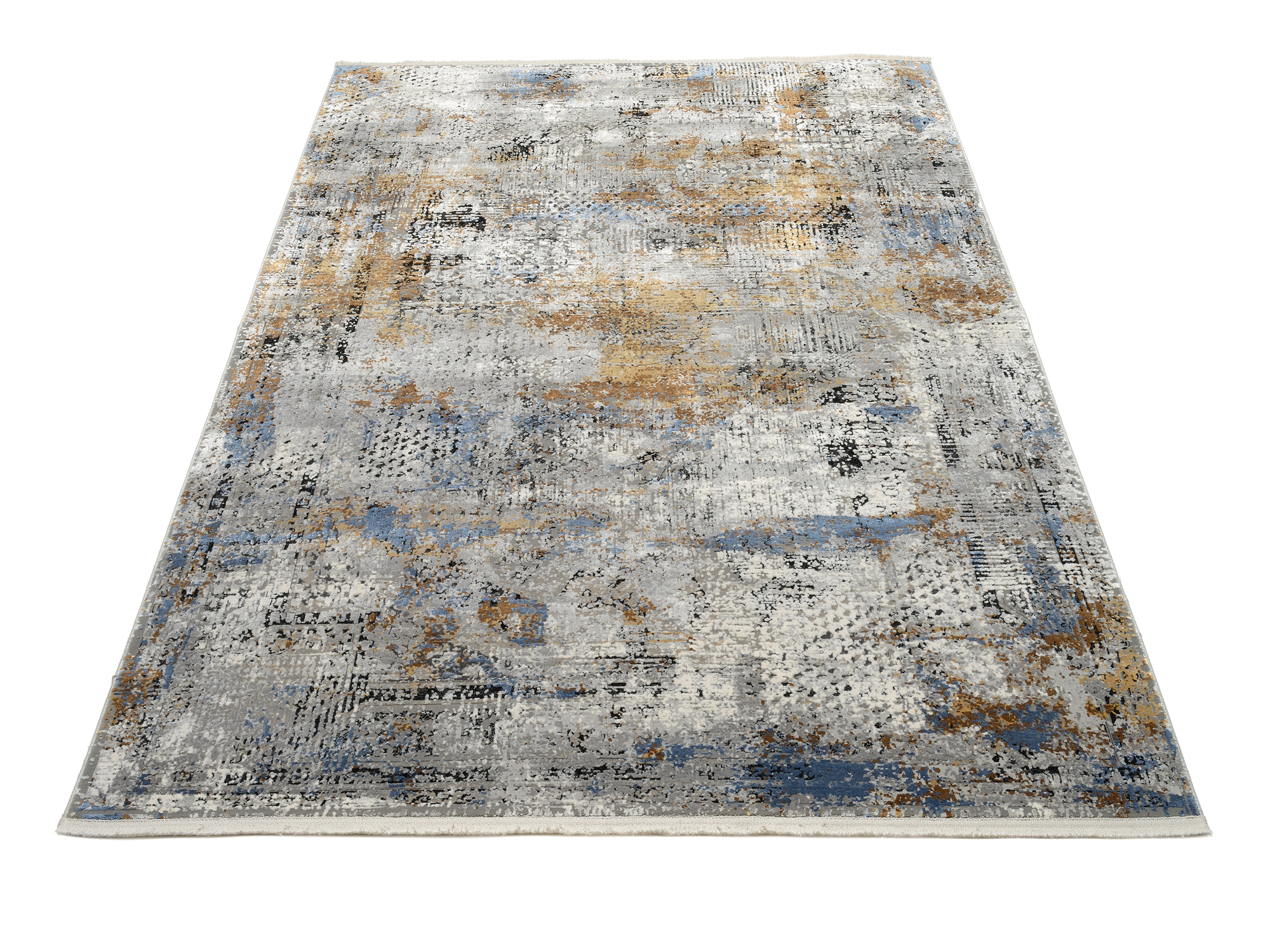 Impression Lucerne Designer Teppich grau-multicolor