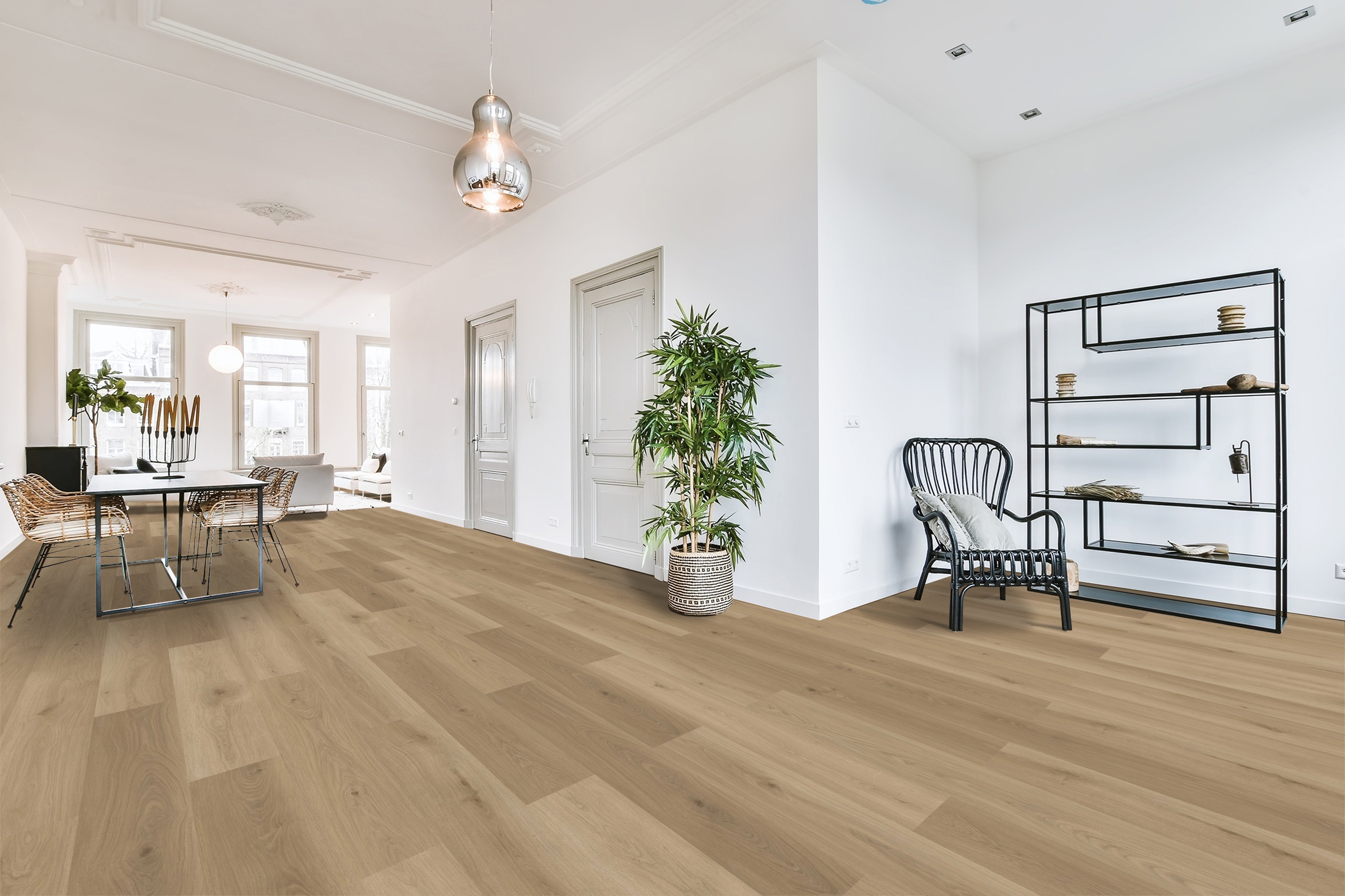 Klickvinyl Langdiele Eiche beige harmonisch