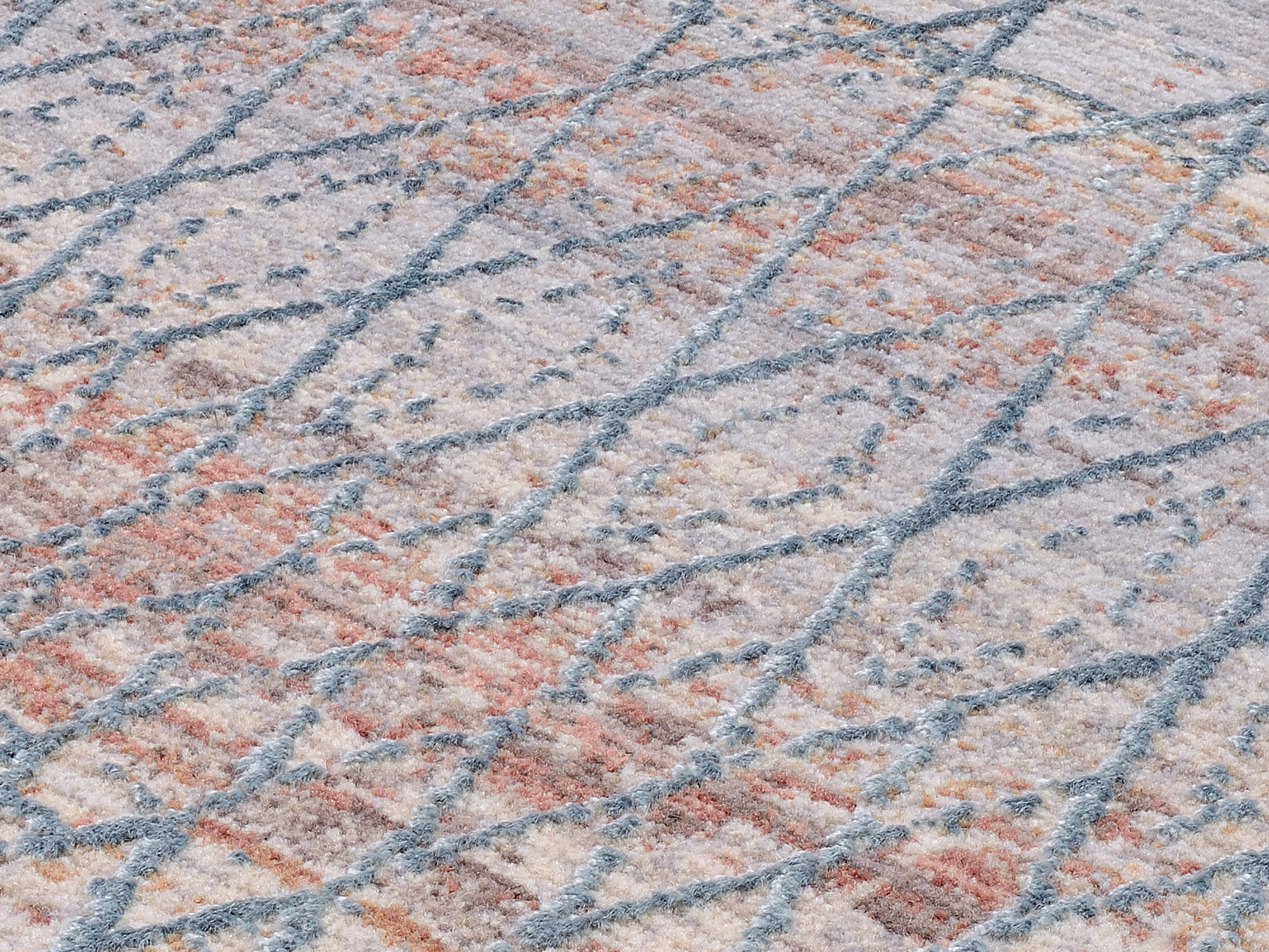 Farben Master Designer Teppich blau-creme