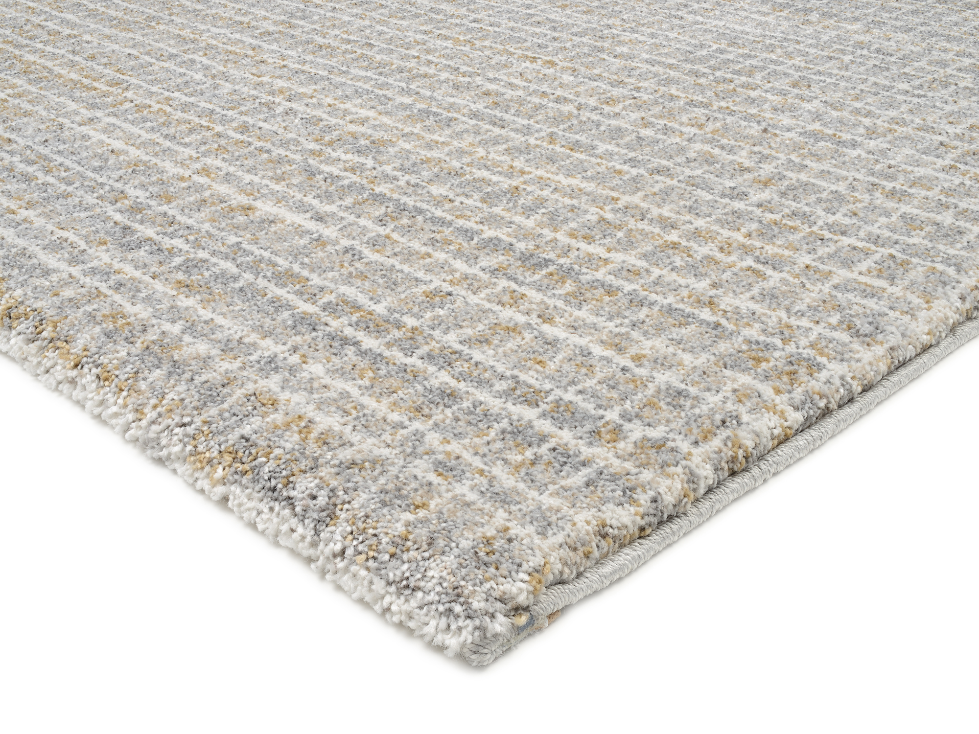 New Villa Geo Frisé Teppich grau-creme