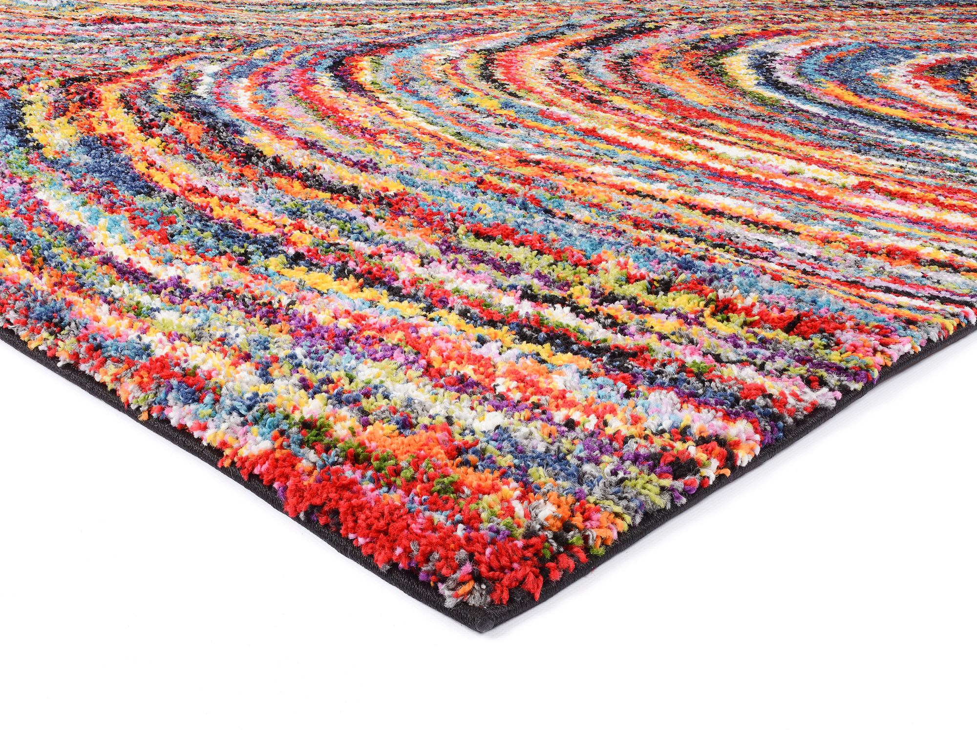 Sixteen Face Hochflor Teppich multicolor