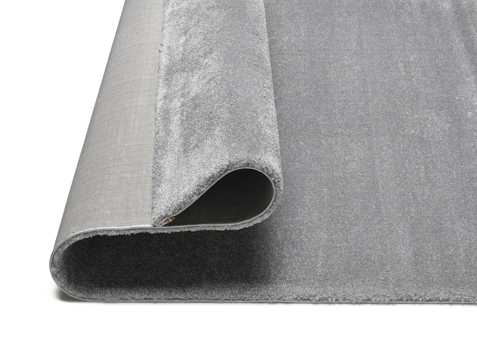 Komfort Uni Teppich silber