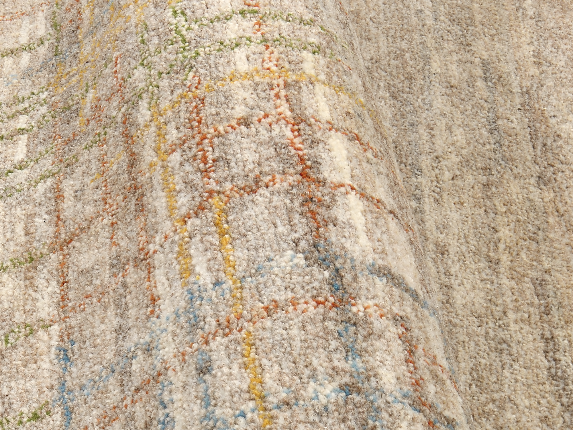 Galant Border Wollteppich multicolor