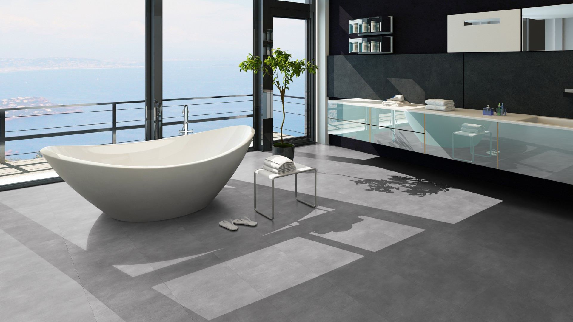 Klebe Vinyl Basic Granit hellgrau
