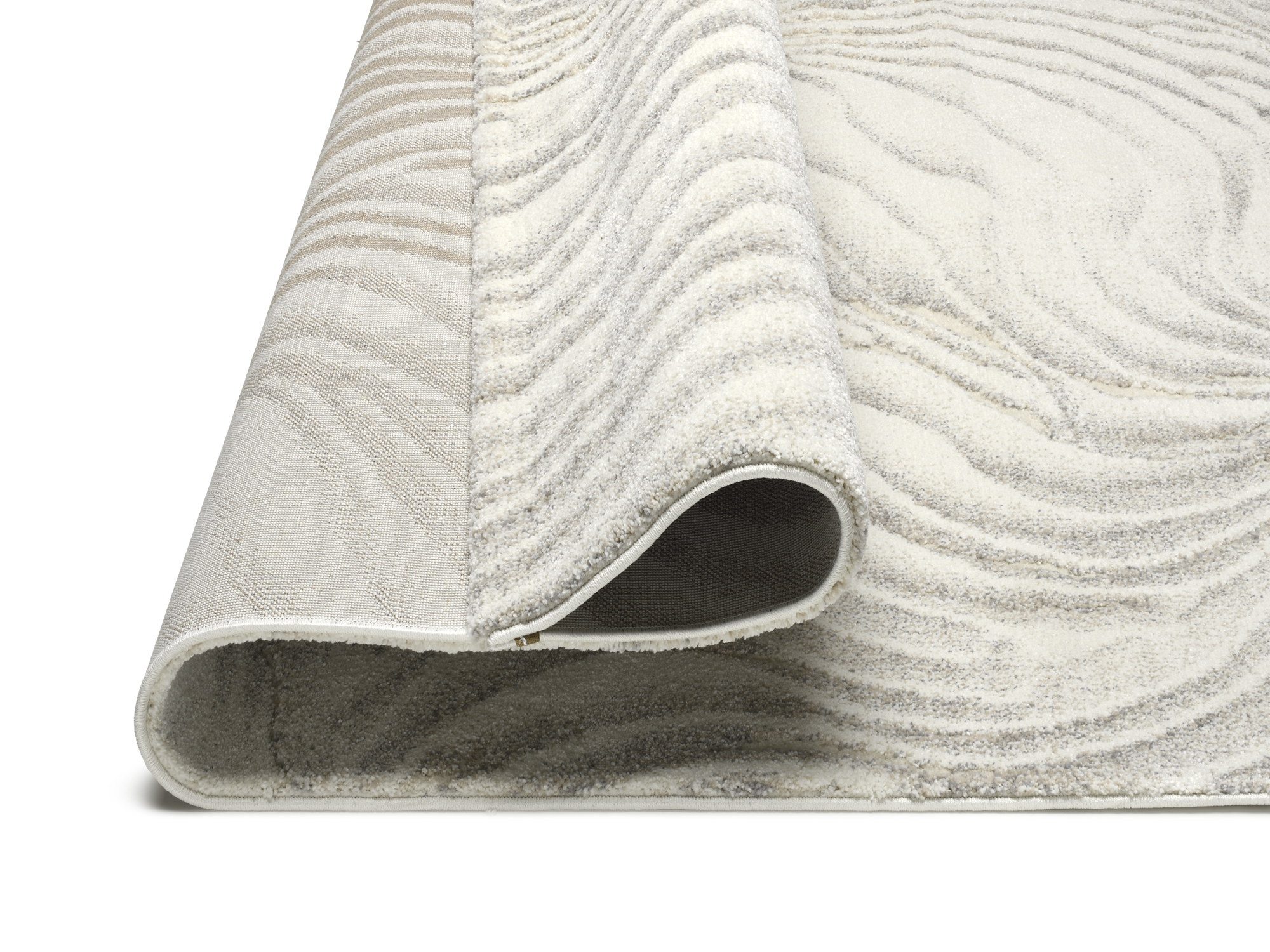 Liv Coral Designer Teppich creme-grau