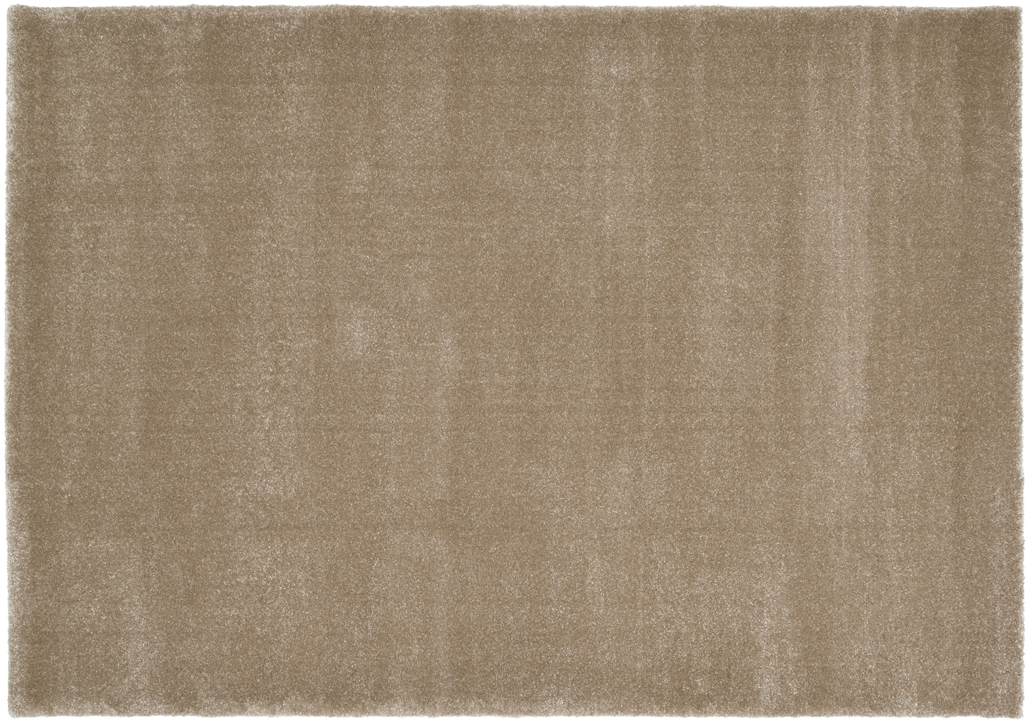 Komfort Uni Teppich beige-braun