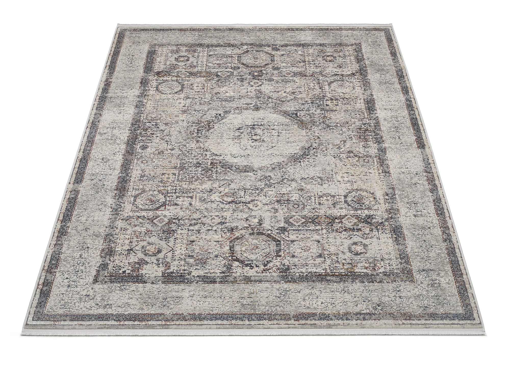 Mystic Bazaar Orientteppich grau-multicolor