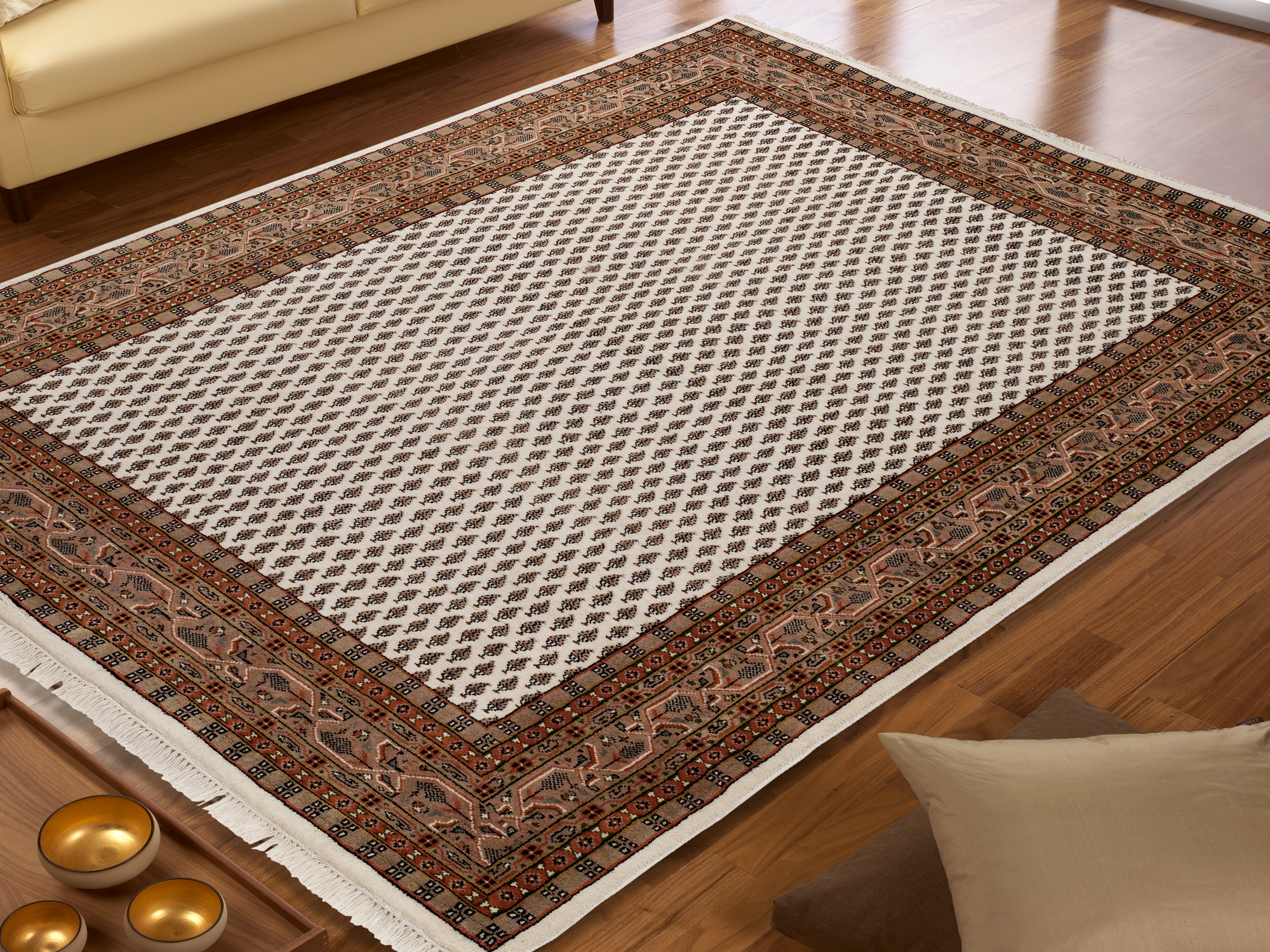 Sakki Mir Orientteppich creme-braun