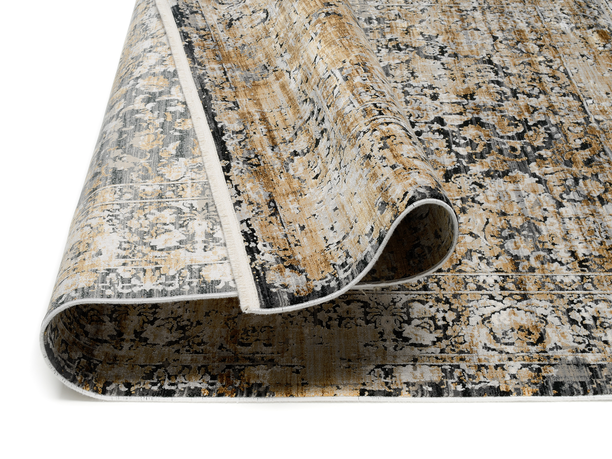 Impression Soda Designer Teppich grau-gold