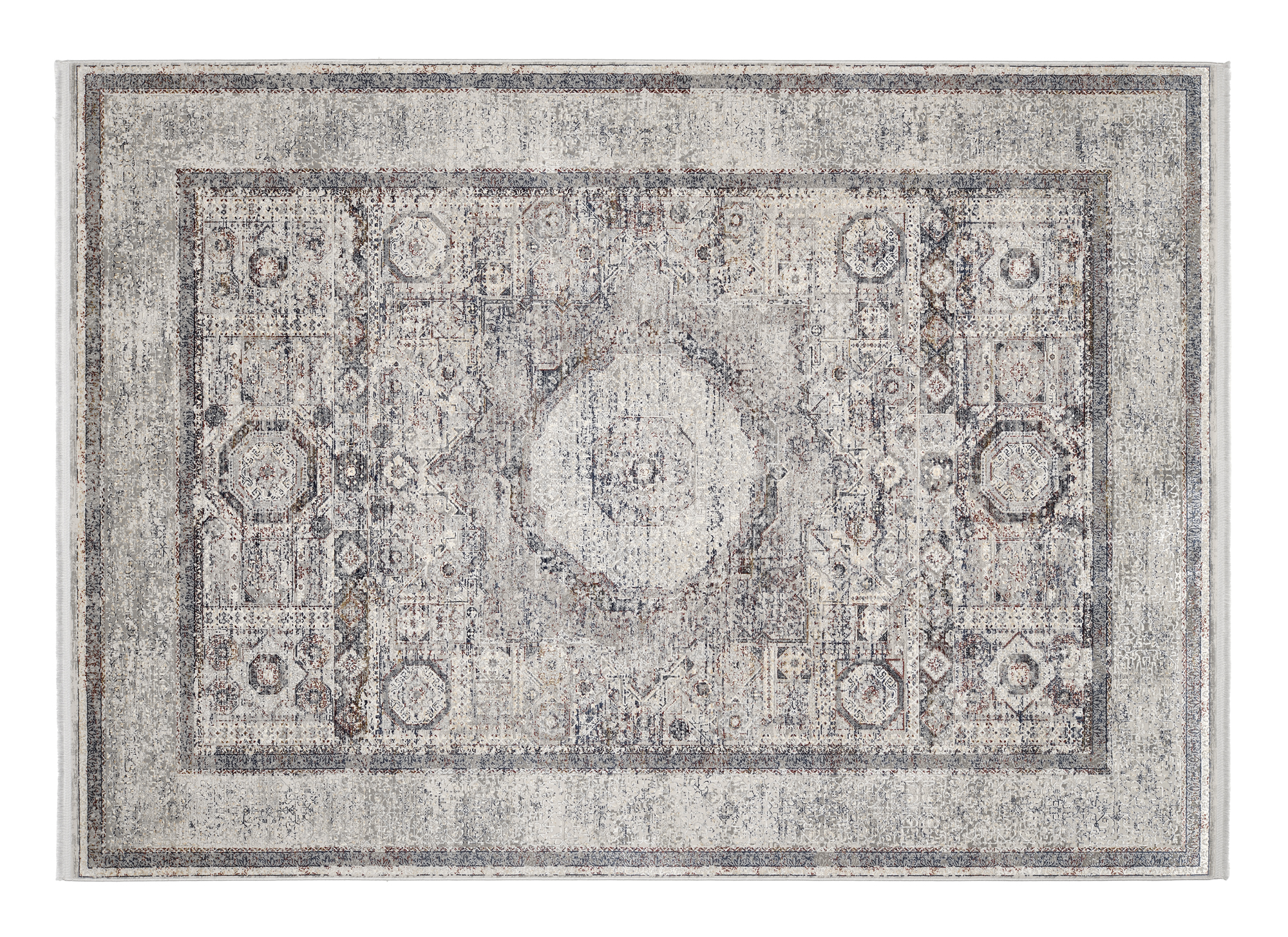 Mystic Bazaar Orientteppich grau-multicolor
