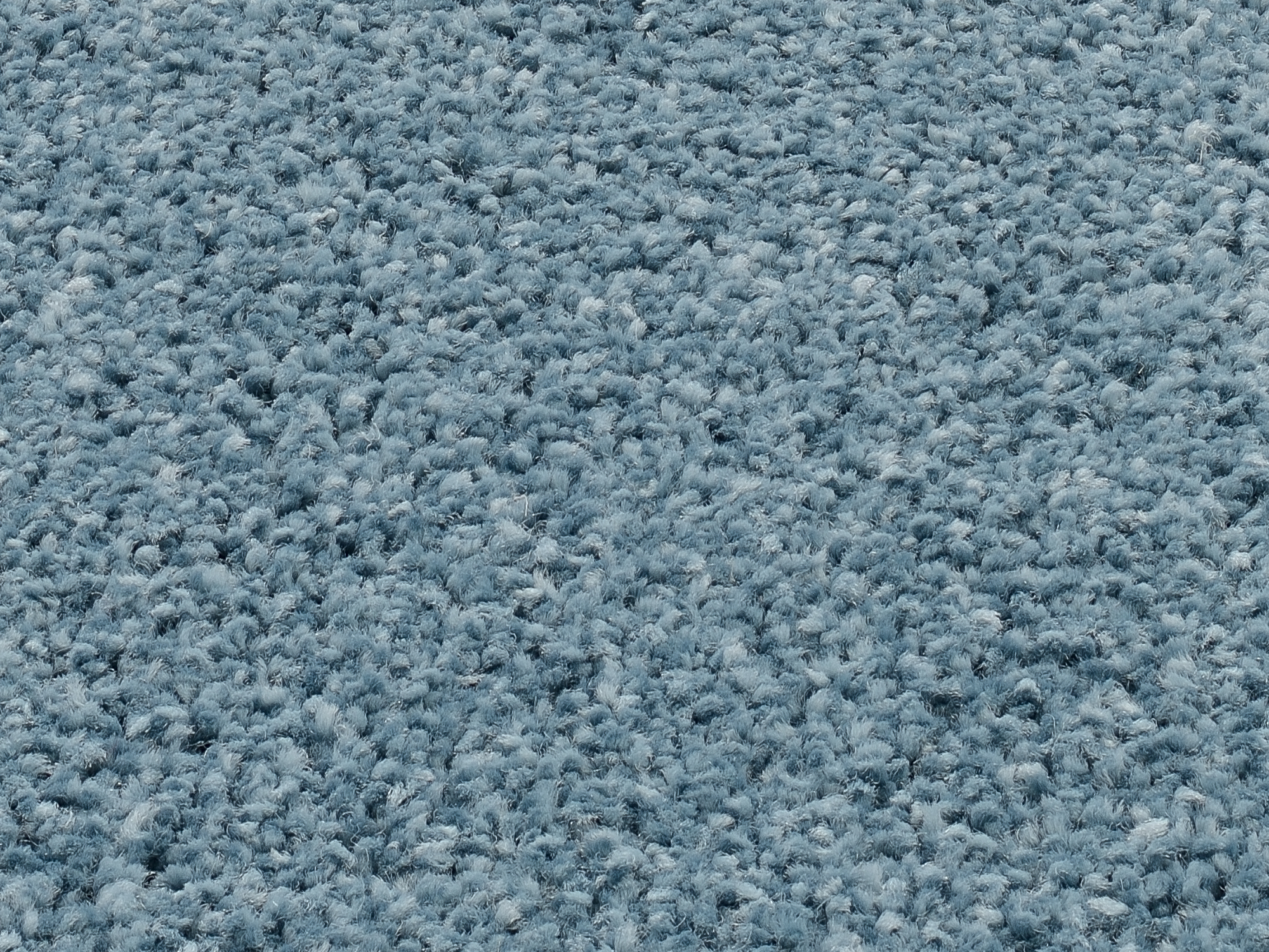New Villa Melange Uni Teppich blau
