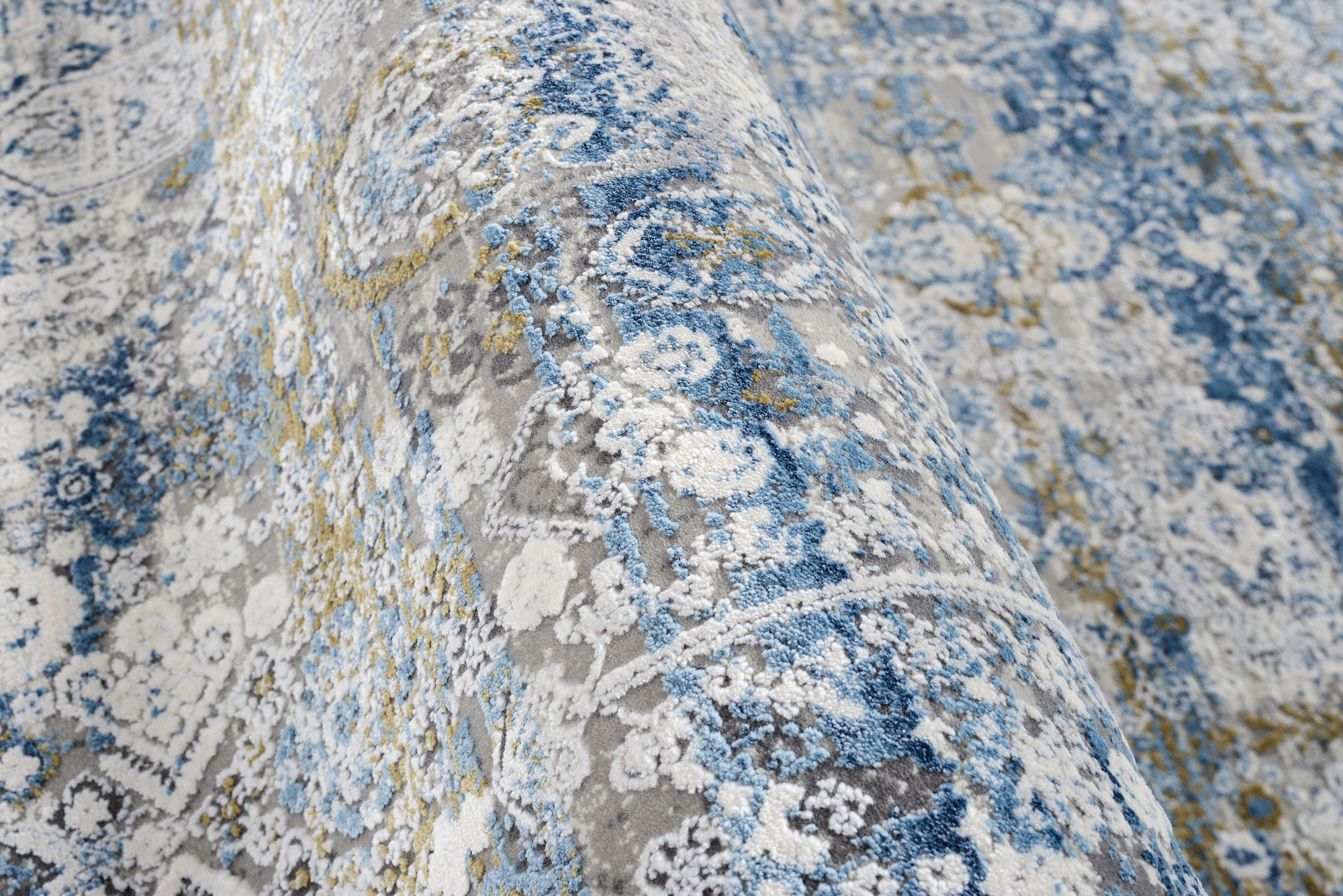 Bestseller Tadi Designer Teppich grau-blau