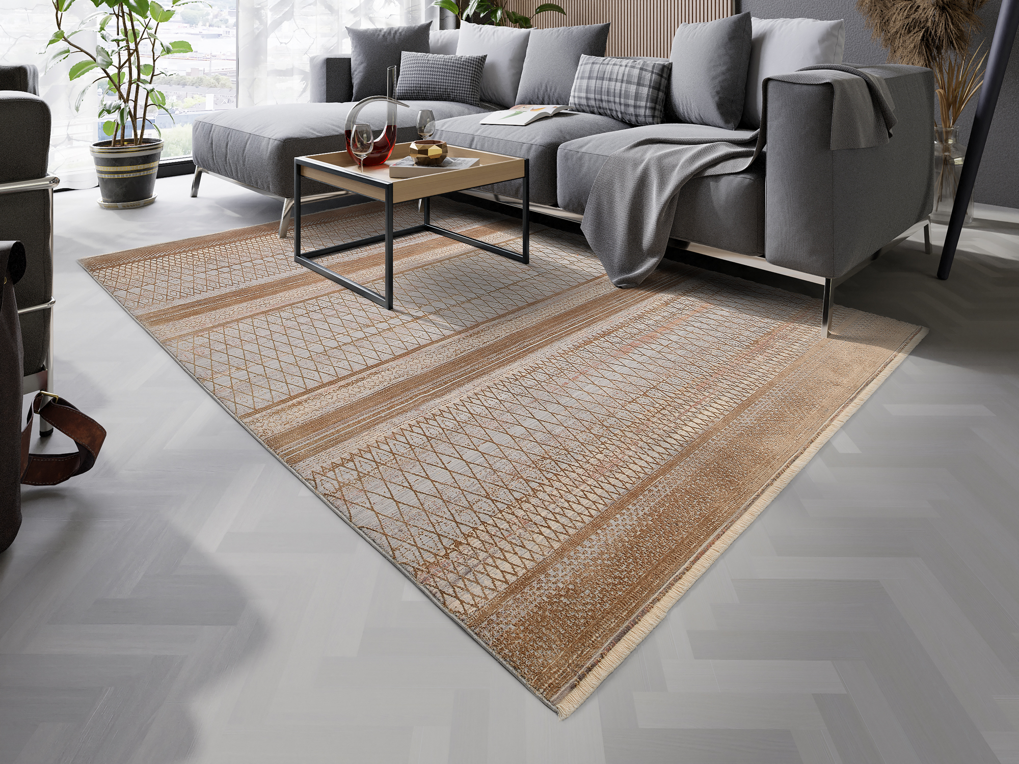 Farben Master Designer Teppich hellbraun