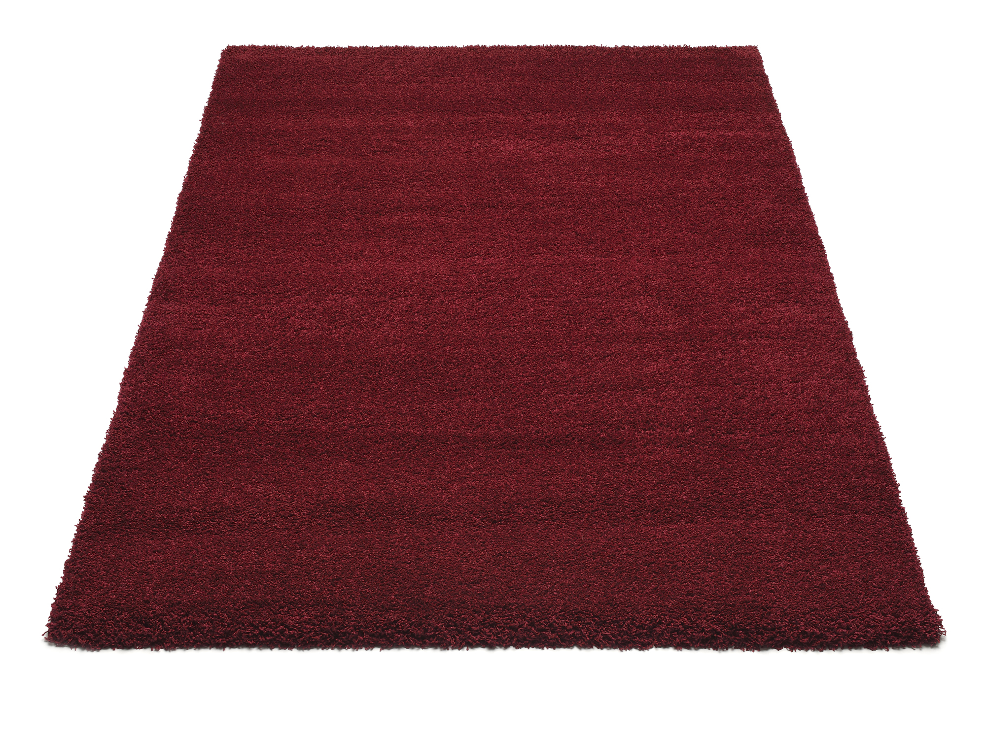 Montis Hochflor Teppich dunkelrot