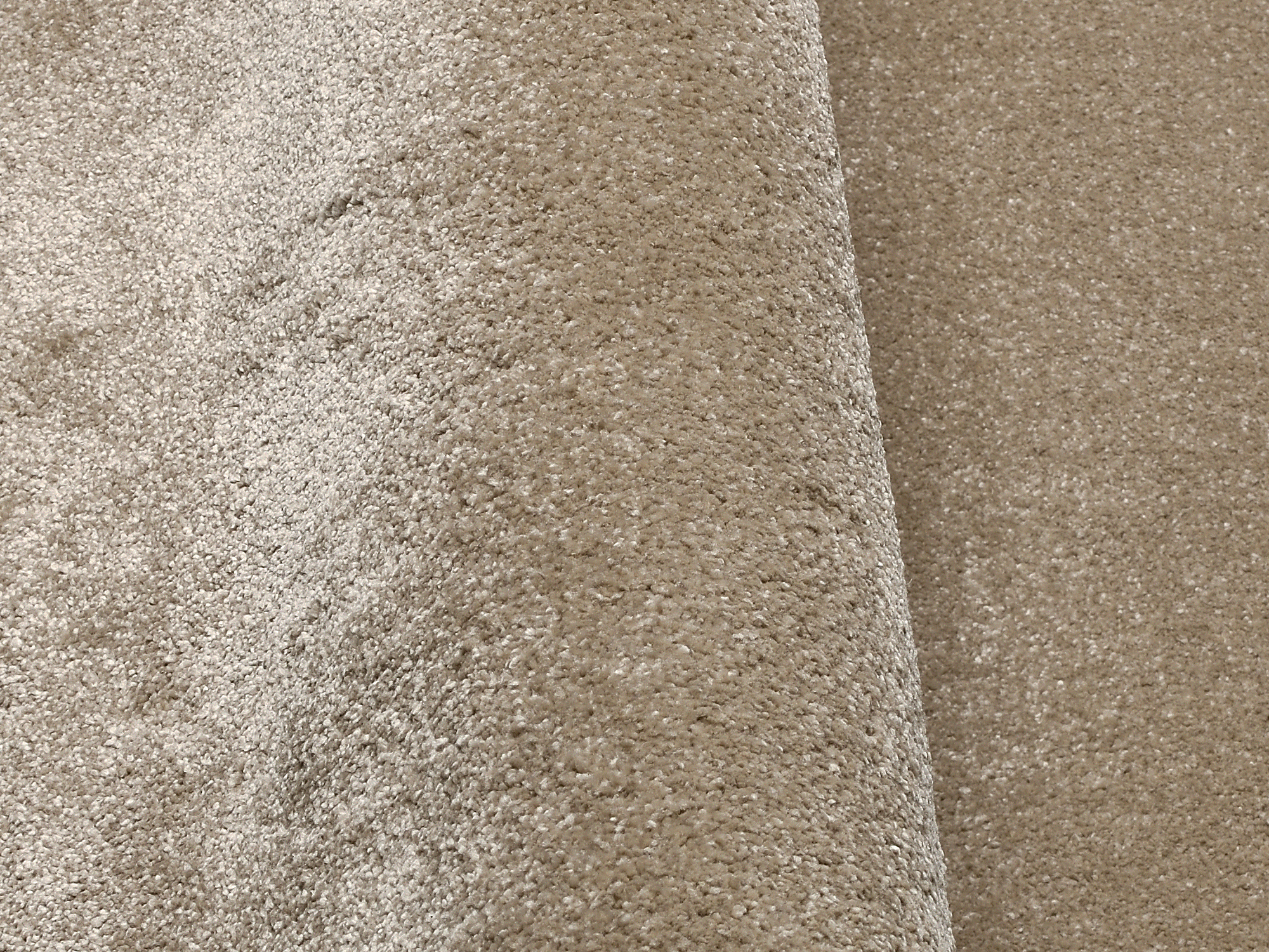Komfort Uni Teppich beige-braun