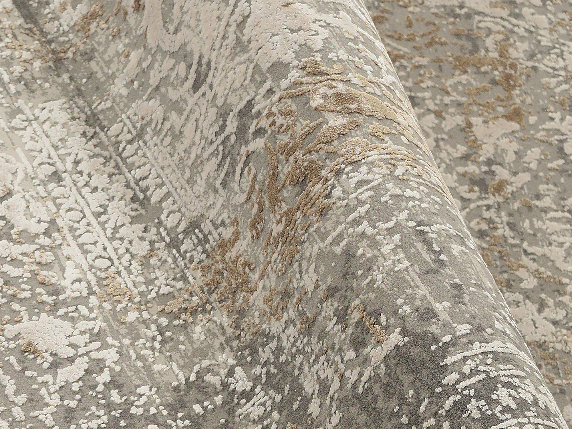 Bestseller Cava Designer Teppich grau-gold