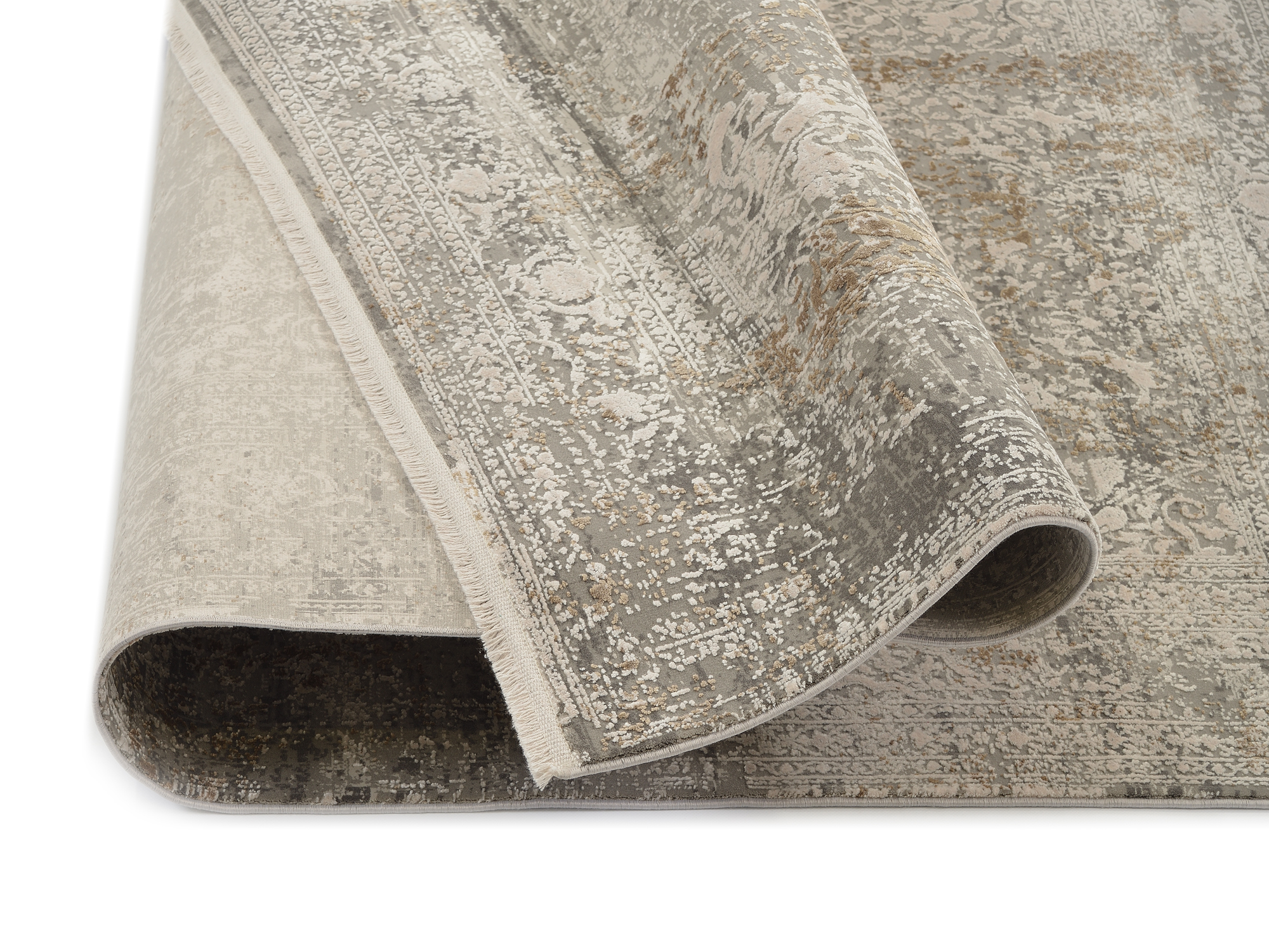 Bestseller Cava Designer Teppich grau-gold