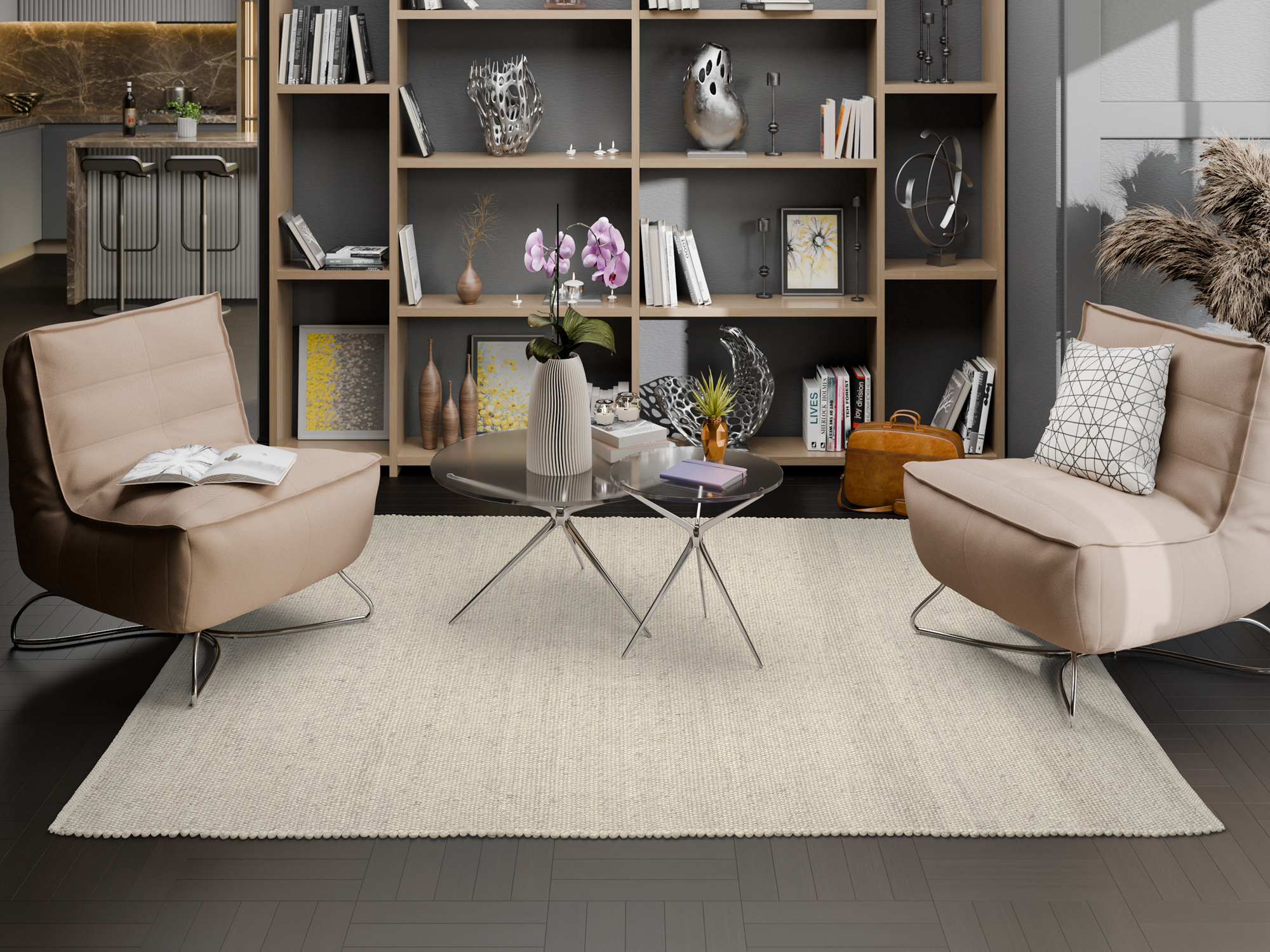 Tiny Handweb Teppich beige