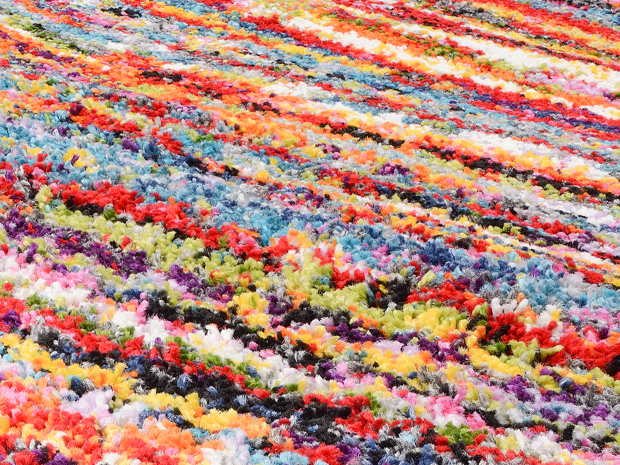 Sixteen Face Hochflor Teppich multicolor