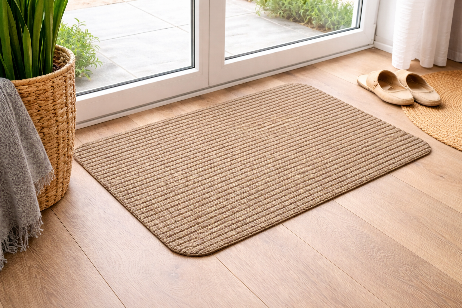 Fußmatte Mallin beige 50x80 cm rutschfest