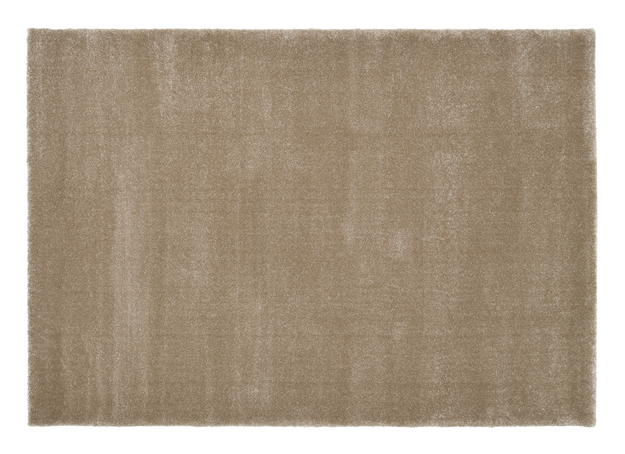 Komfort Uni Teppich beige-braun