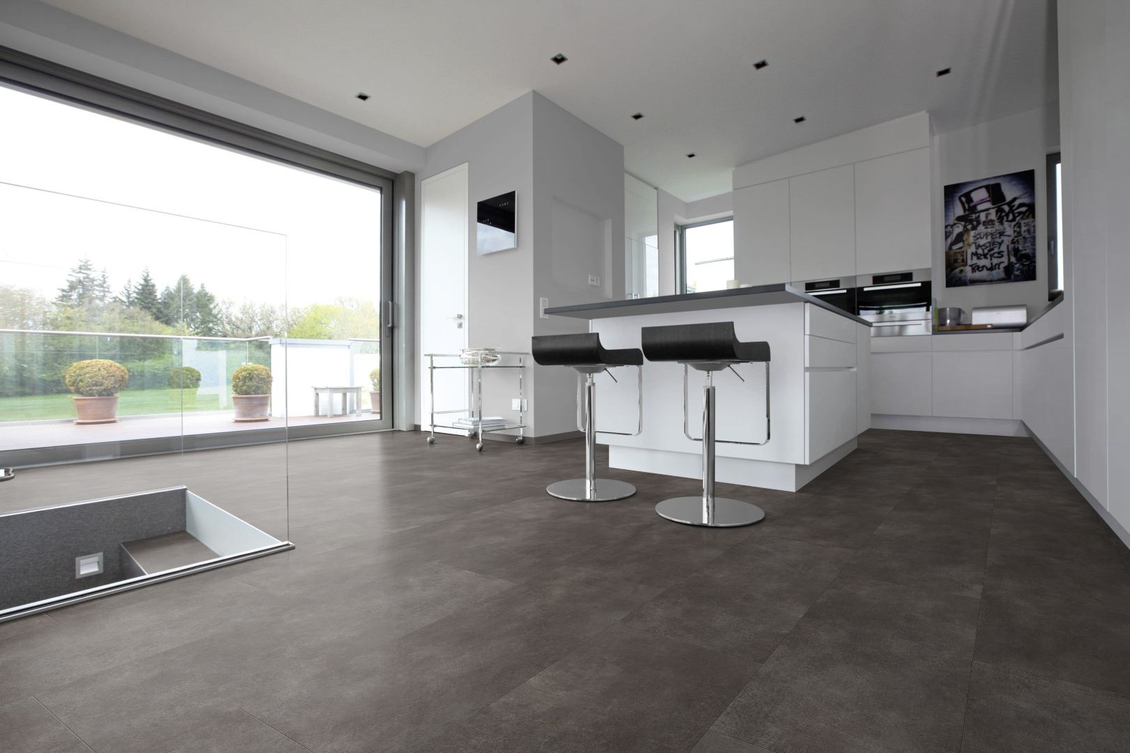 Klebe Vinyl Basic Granit dunkelgrau