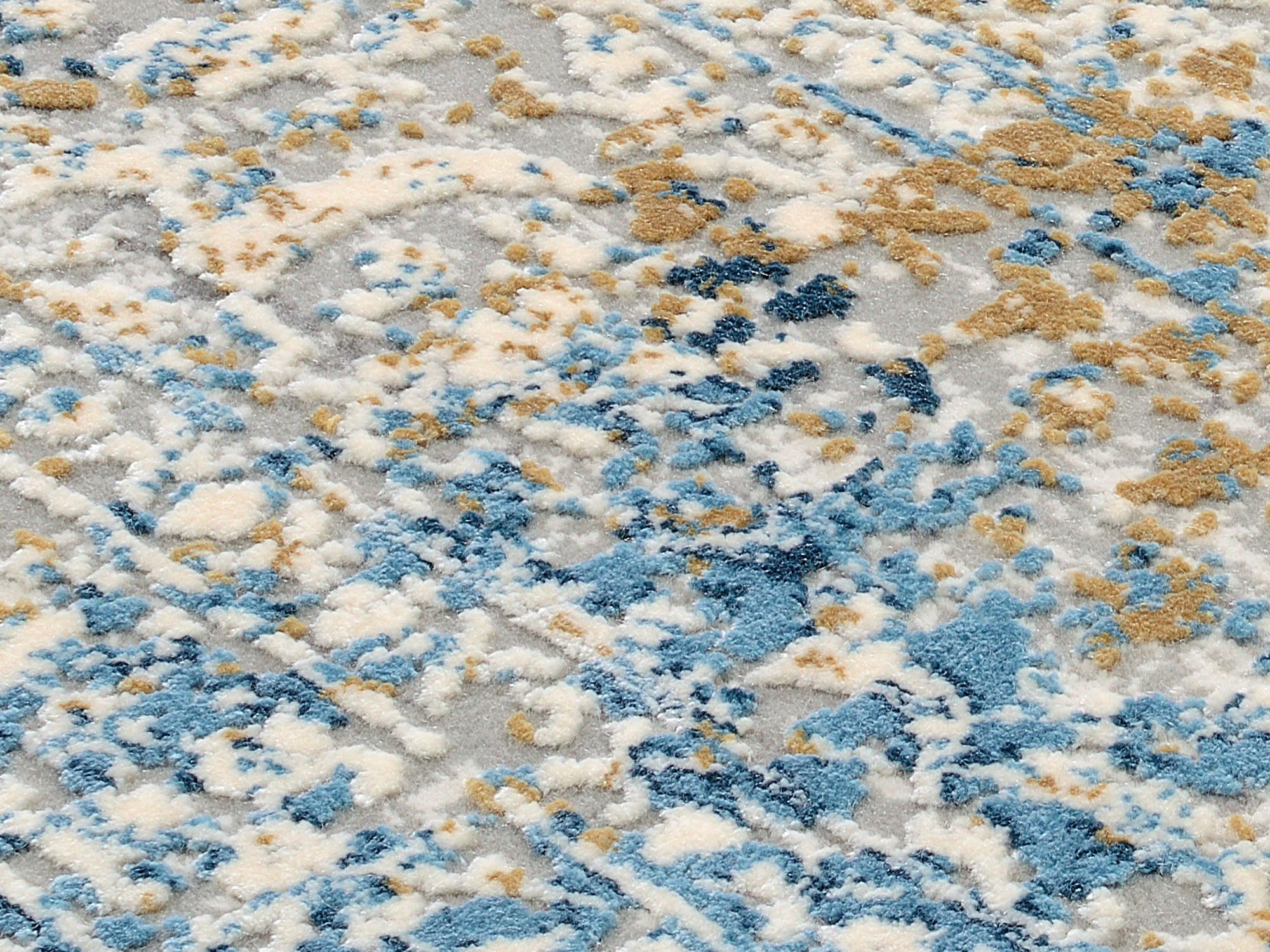 Bestseller Cava Designer Teppich grau-blau
