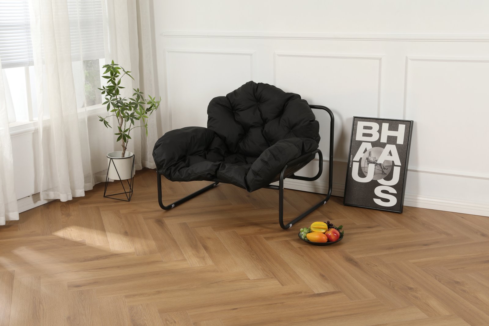 Klick Vinyl Fischgräte Eiche natur – Herringbone Designboden mit integrierter Dämmung, Ansicht 4