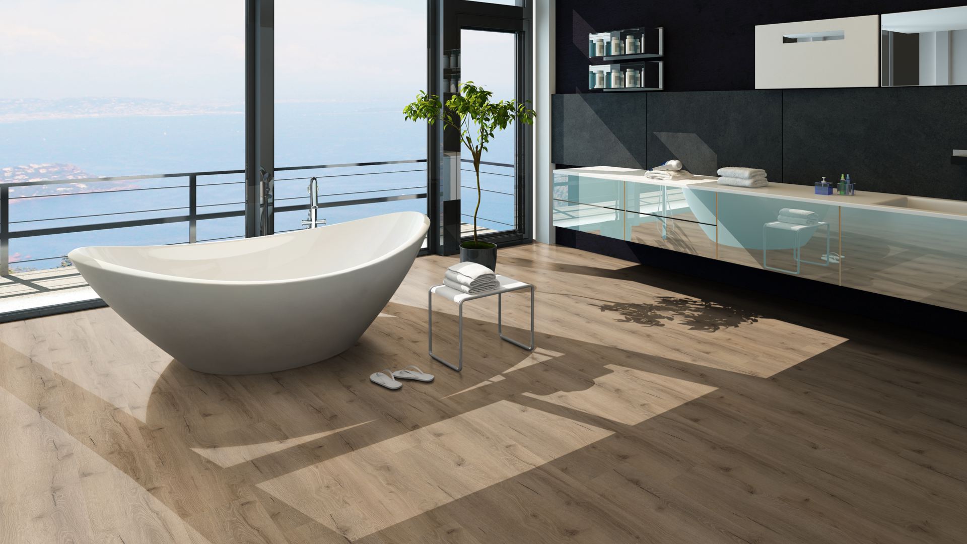 Klebe Vinyl Eiche Dünenblick – Designboden zum Verkleben | 0,55 mm Nutzschicht