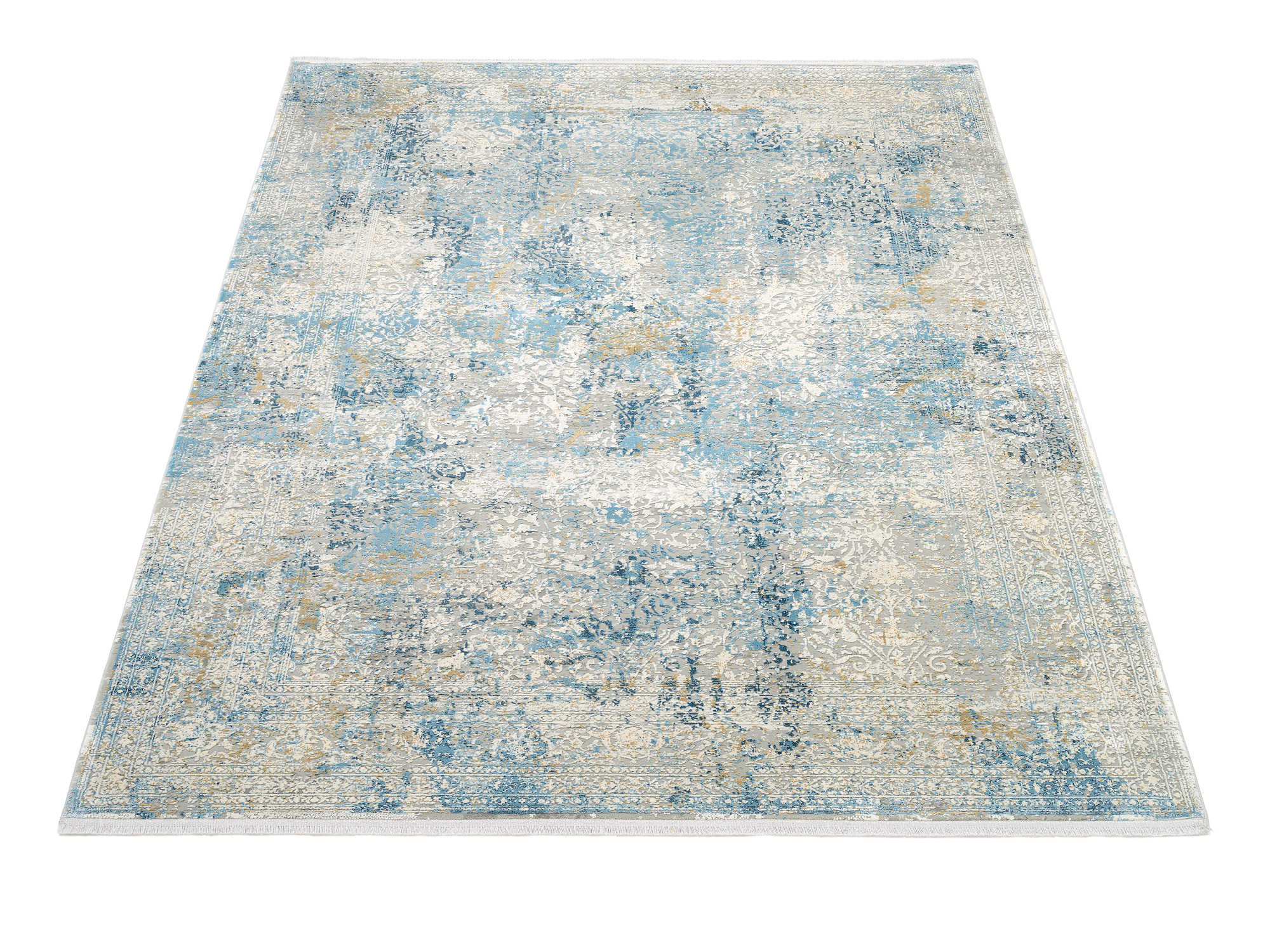 Bestseller Cava Designer Teppich grau-blau