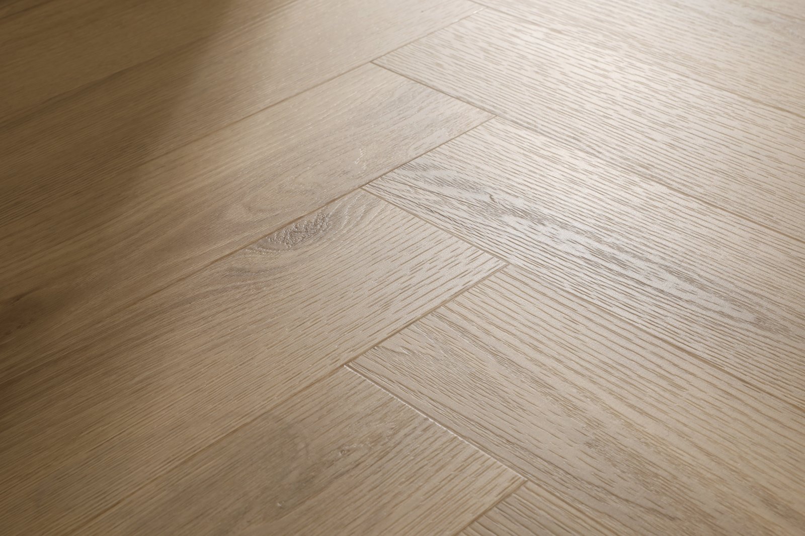 Klick Vinyl Fischgräte Eiche sandnatur – Herringbone Designboden mit integrierter Dämmung, Ansicht 9