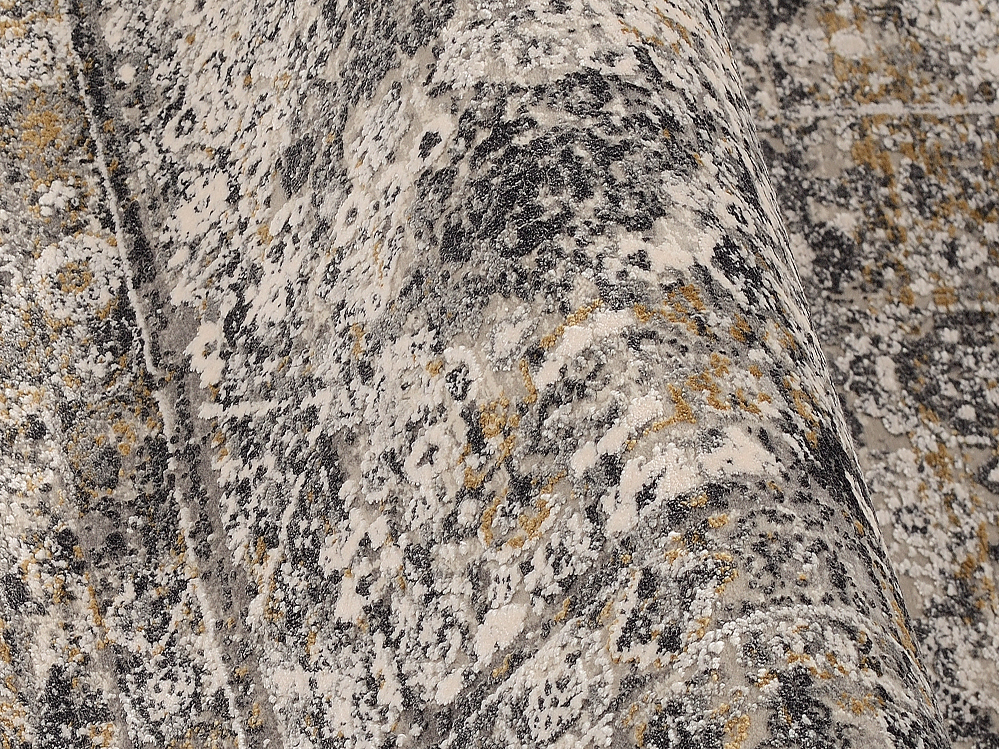 Bestseller Tadi Designer Teppich grau-gold