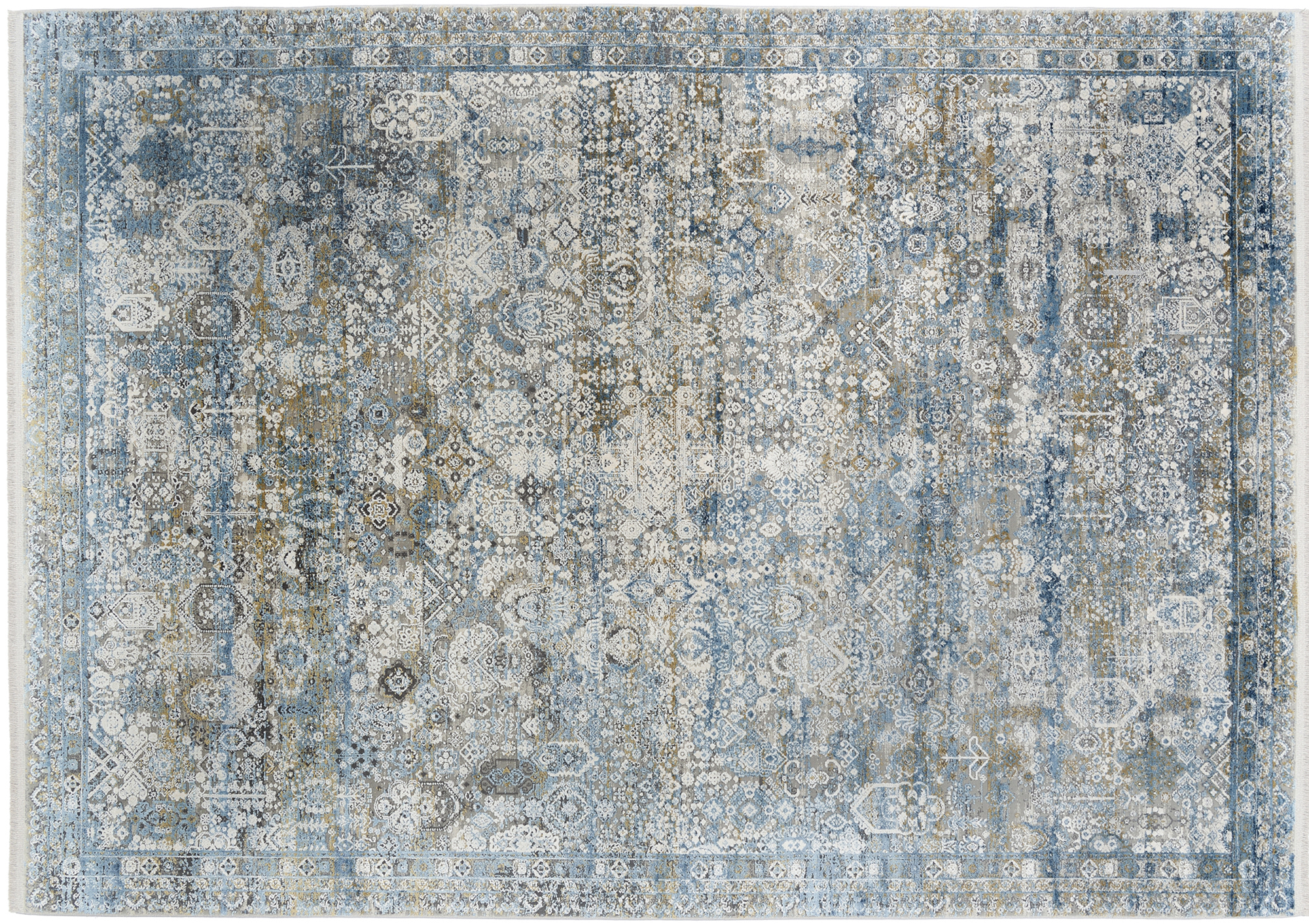 Bestseller Tadi Designer Teppich grau-blau