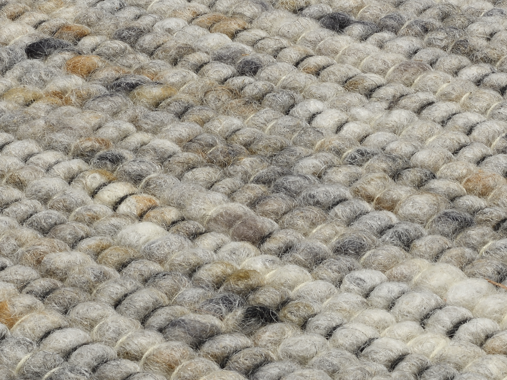 Atrium Handweb Wollteppich beige-mix