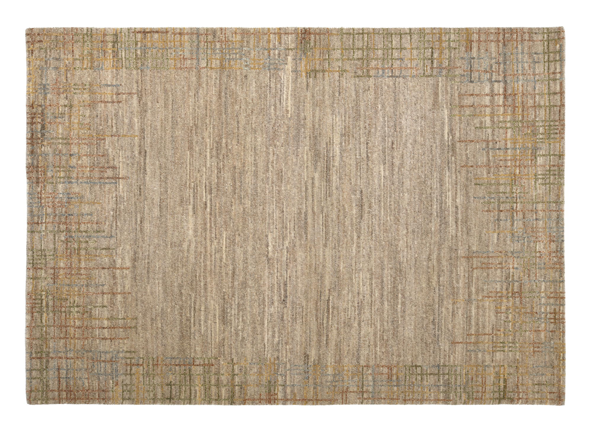 Galant Border Wollteppich multicolor