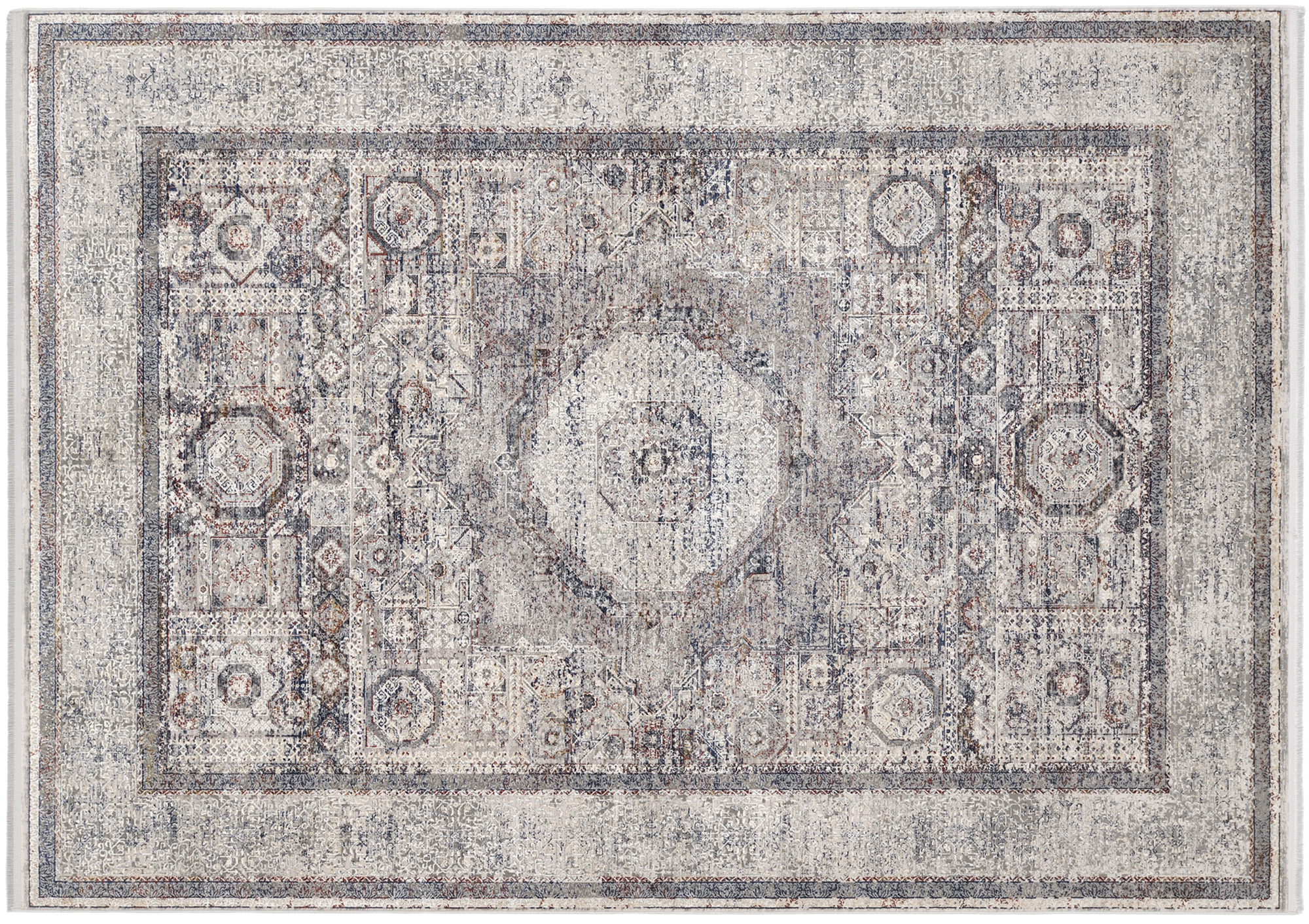 Mystic Bazaar Orientteppich grau-multicolor