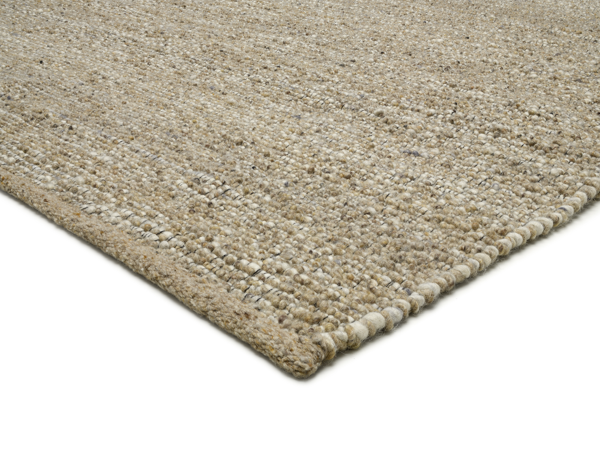 Country Handweb Teppich cappuccino