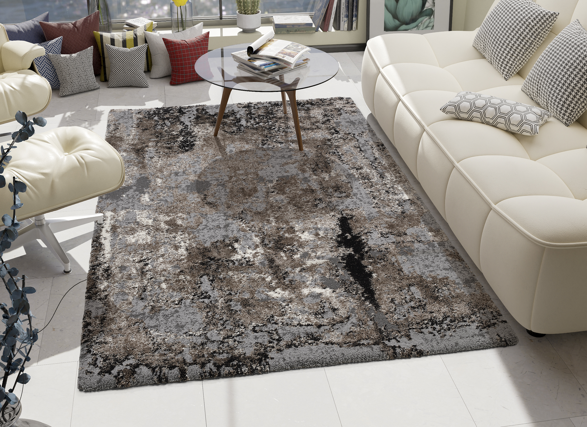 Juwel Liray Designer Teppich braun-beige