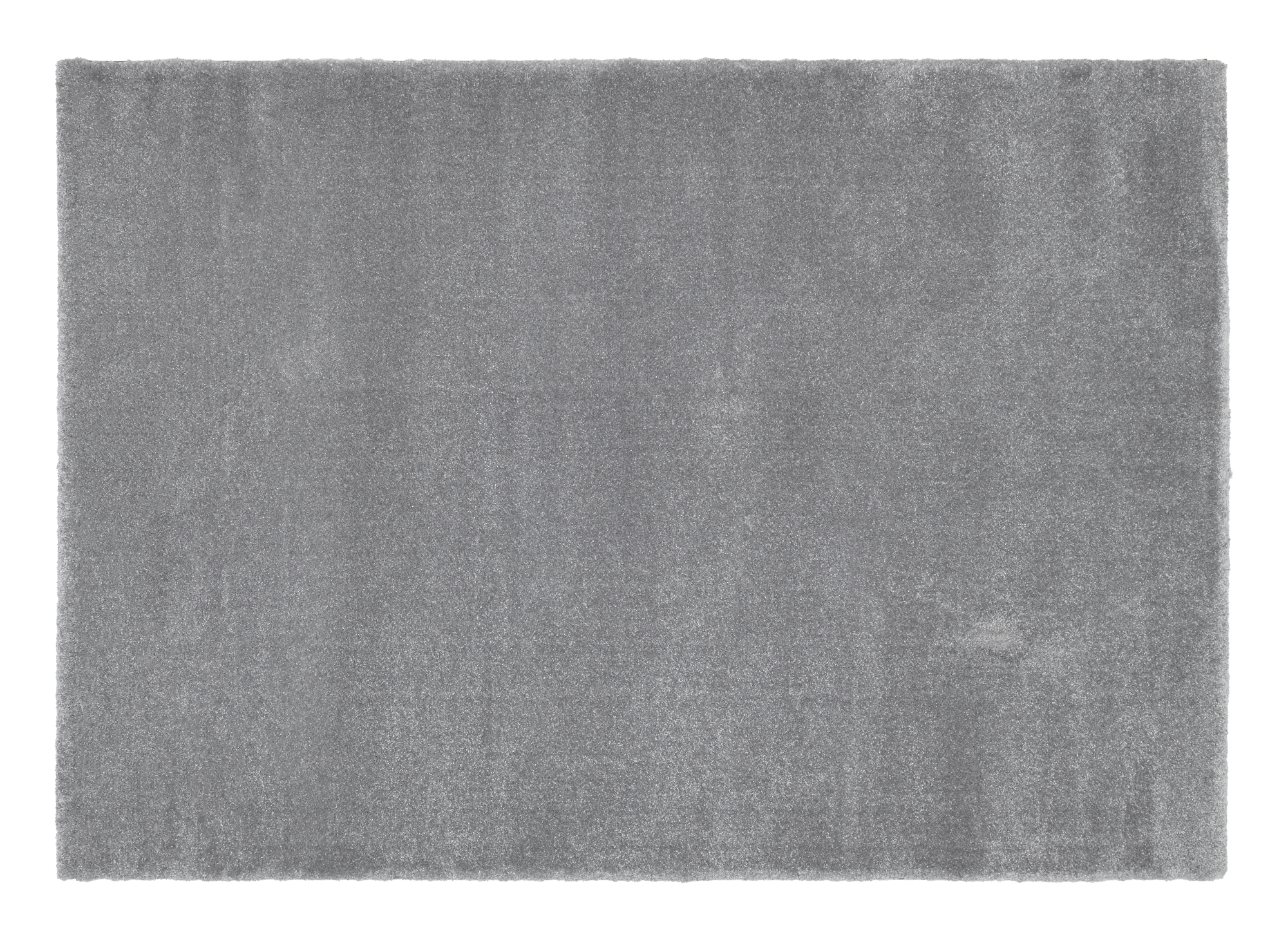 Komfort Uni Teppich silber