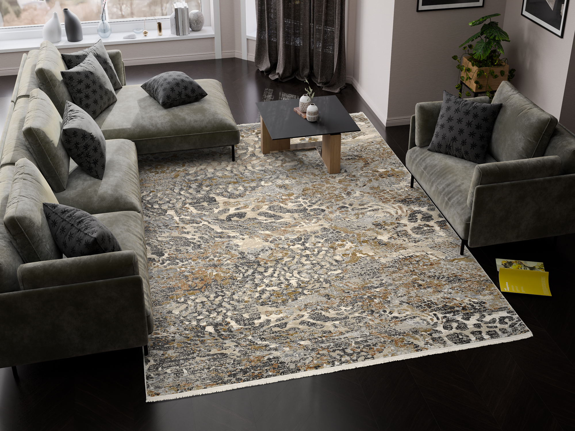 Bestseller Fluid Designer Teppich beige-mix