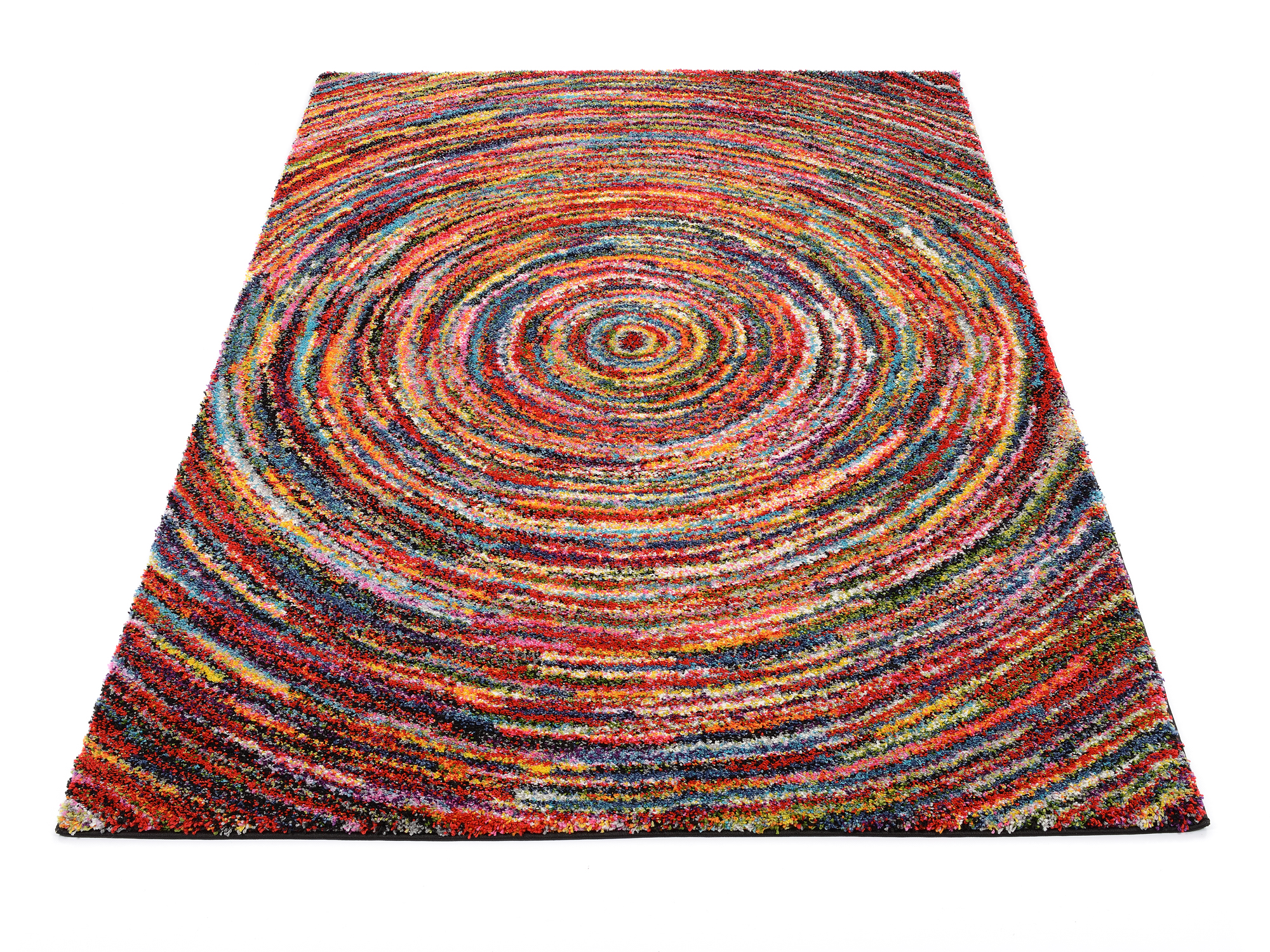 Sixteen Round Hochflor Teppich multicolor