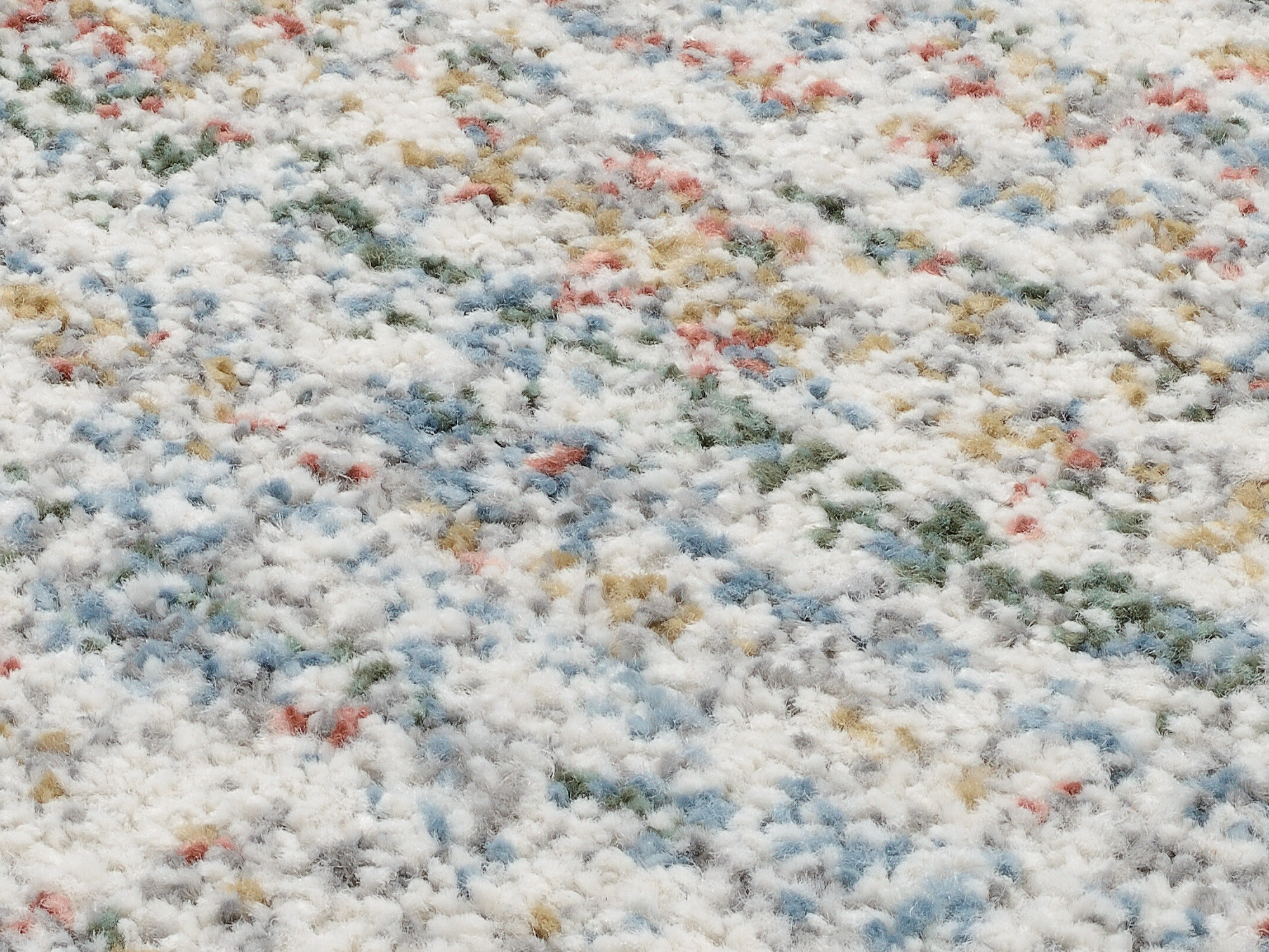 New Villa Lines Frisé Teppich creme-multicolor