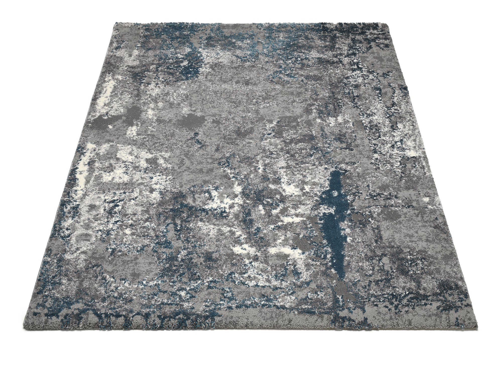 Juwel Liray Designer Teppich grau-petrol