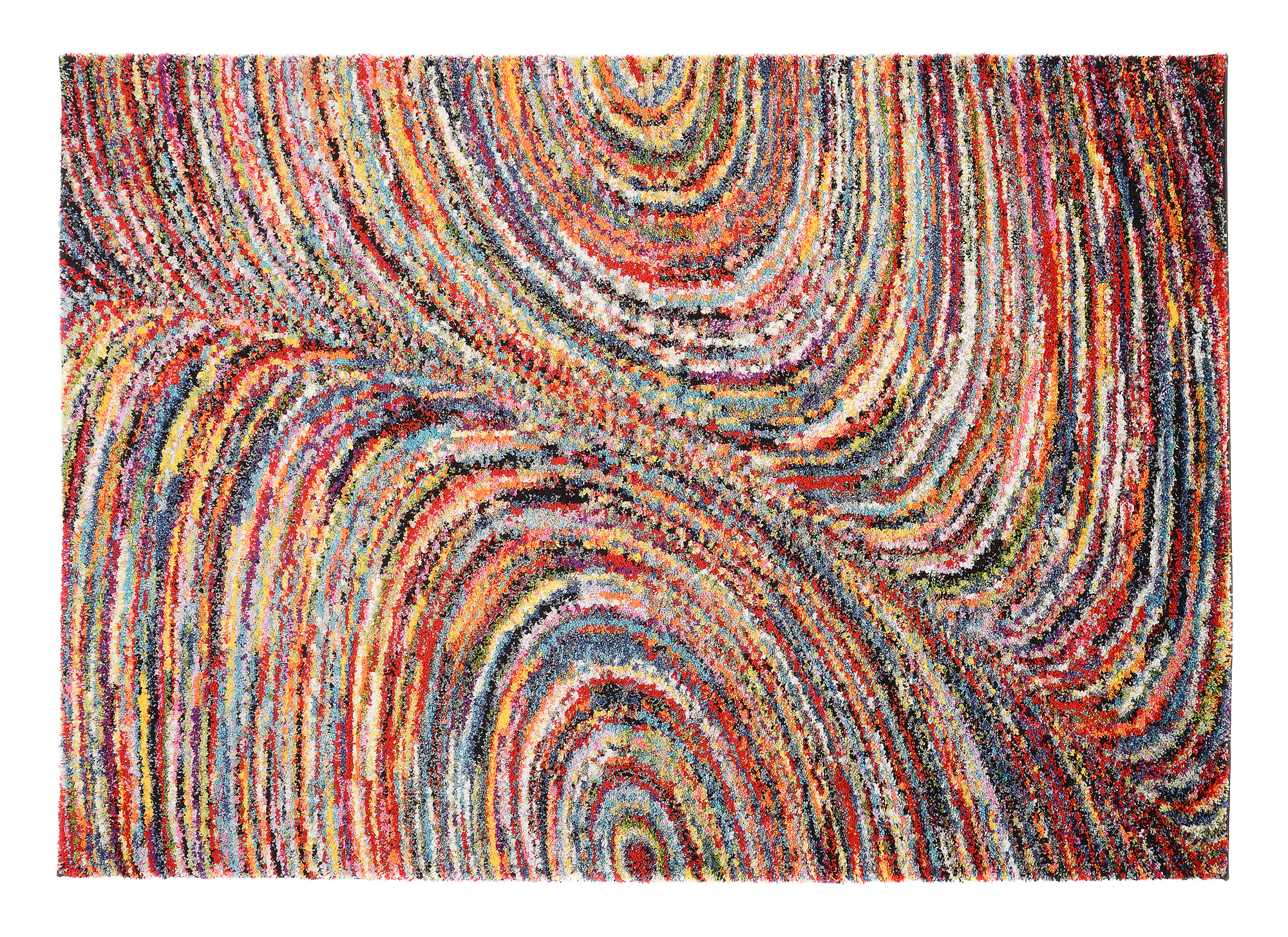 Sixteen Face Hochflor Teppich multicolor
