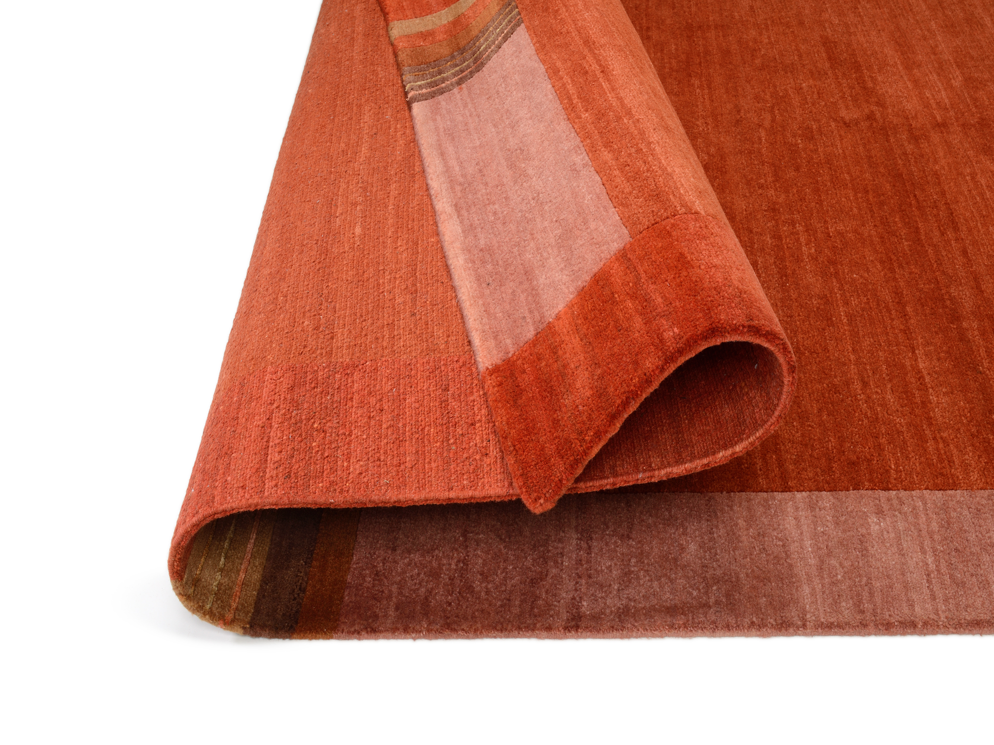 Sensation Silk Lakir Wollteppich kastanie