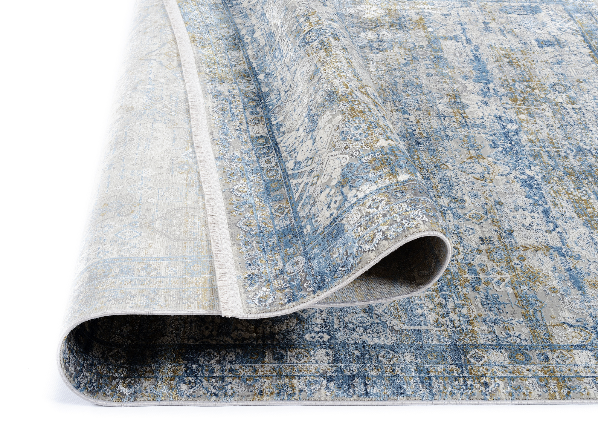 Bestseller Tadi Designer Teppich grau-blau