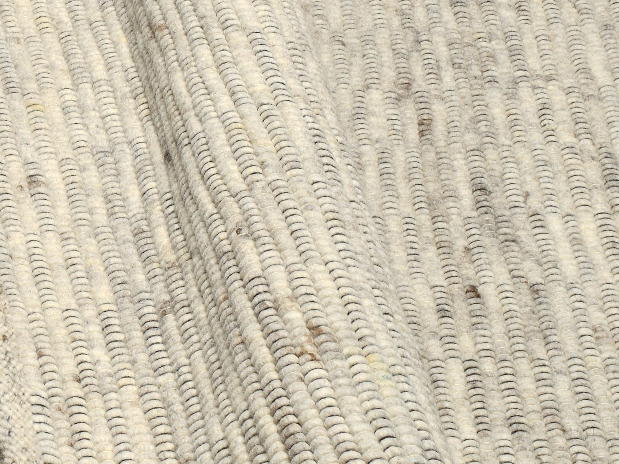 Atrium Handweb Wollteppich hellgrau-natur